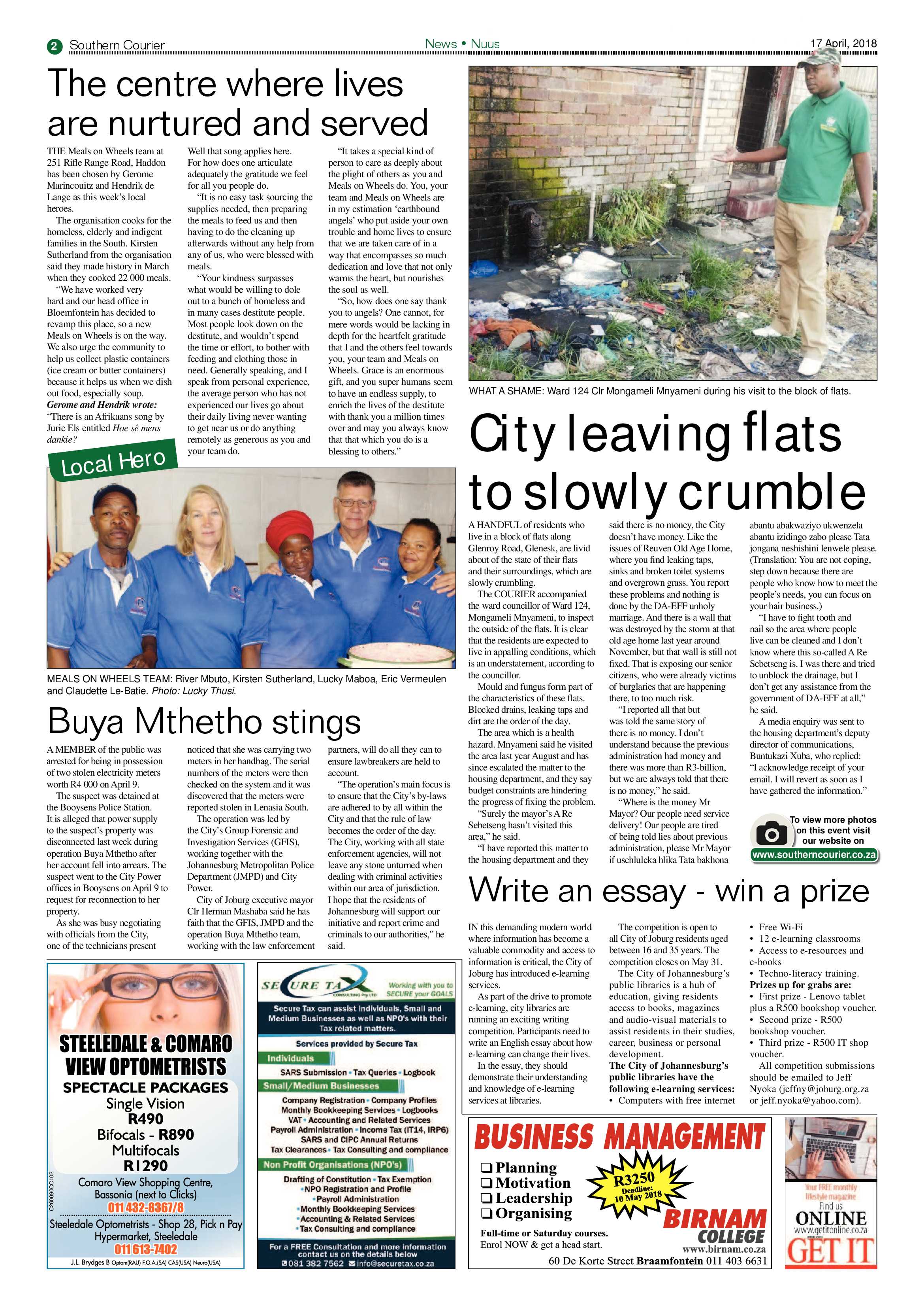Southern Courier 17 April 2018 page 2