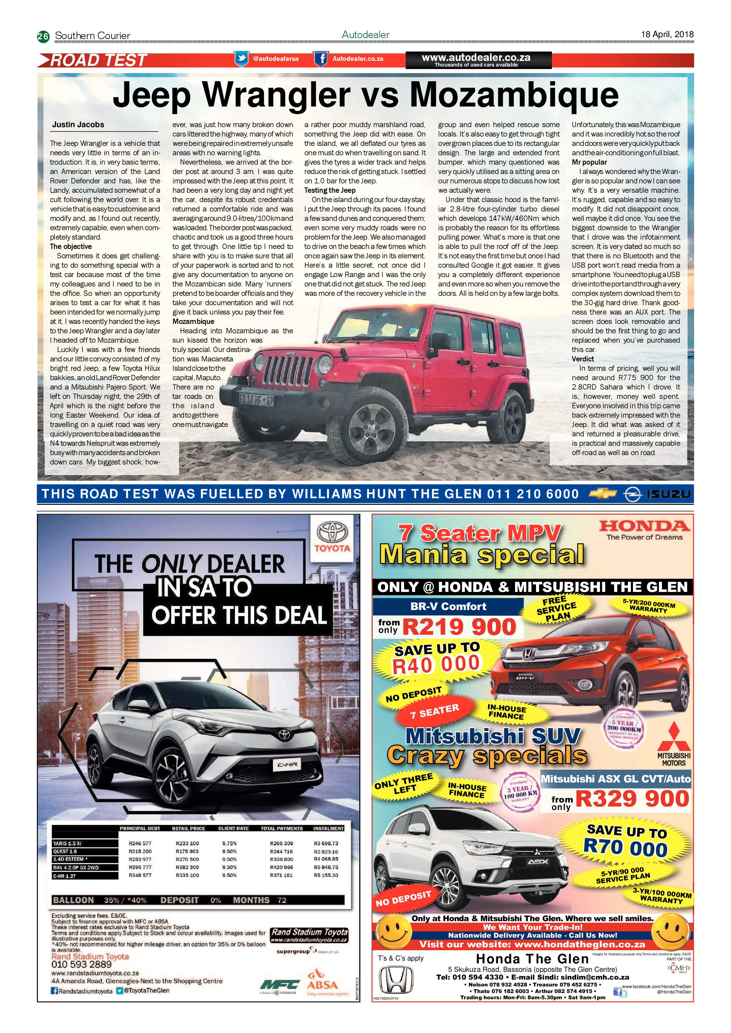 Southern Courier 17 April 2018 page 26