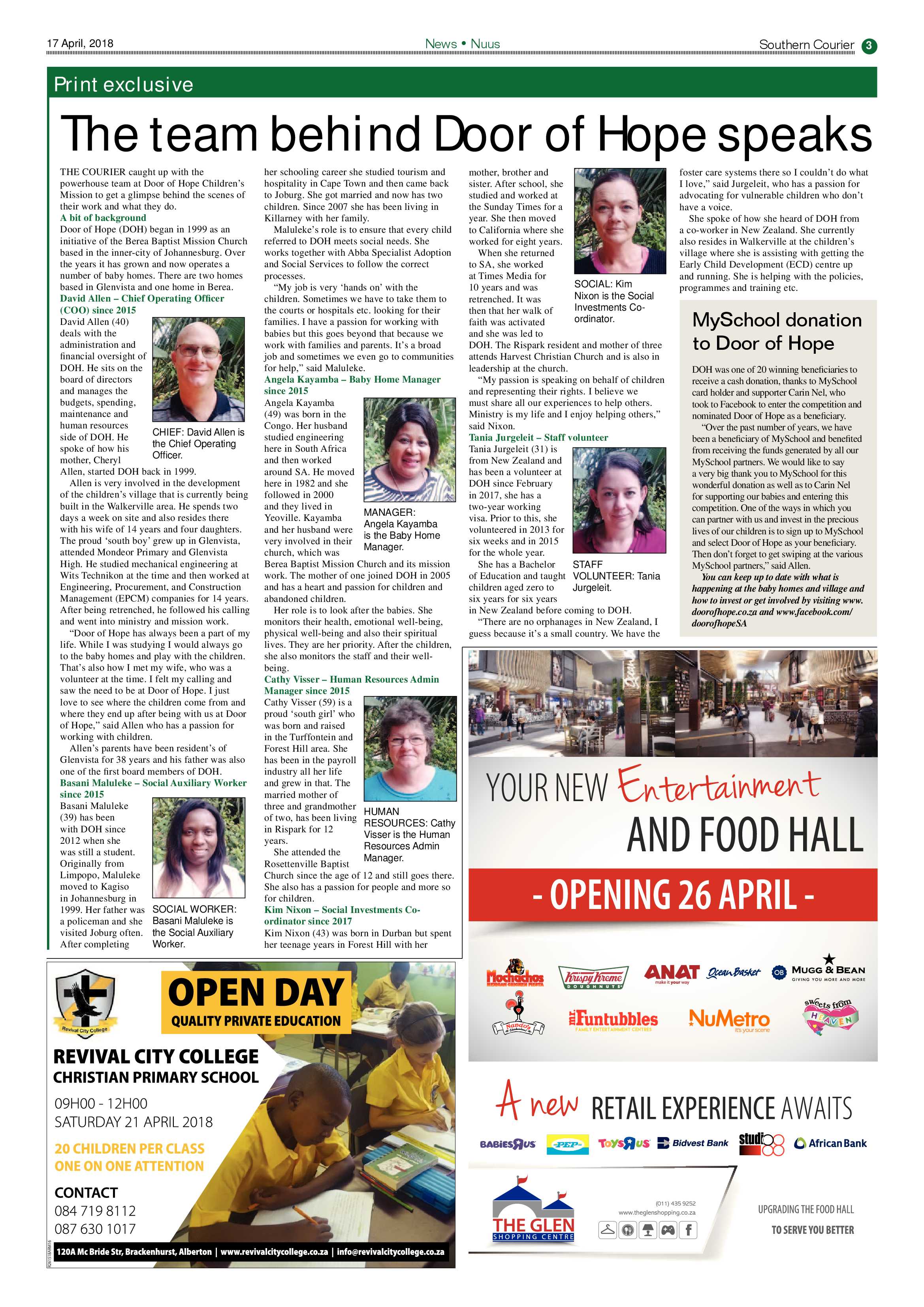 Southern Courier 17 April 2018 page 3