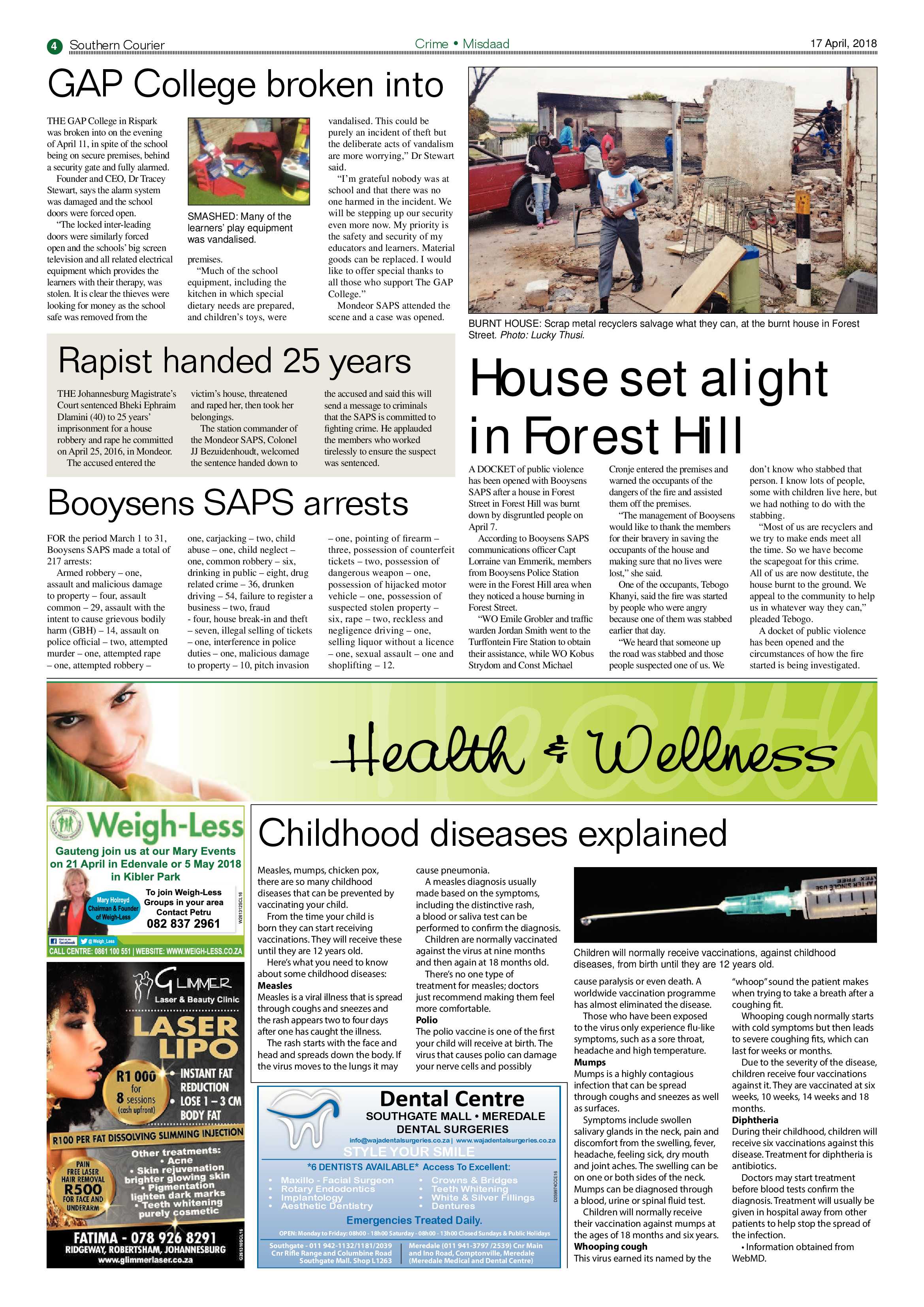 Southern Courier 17 April 2018 page 4