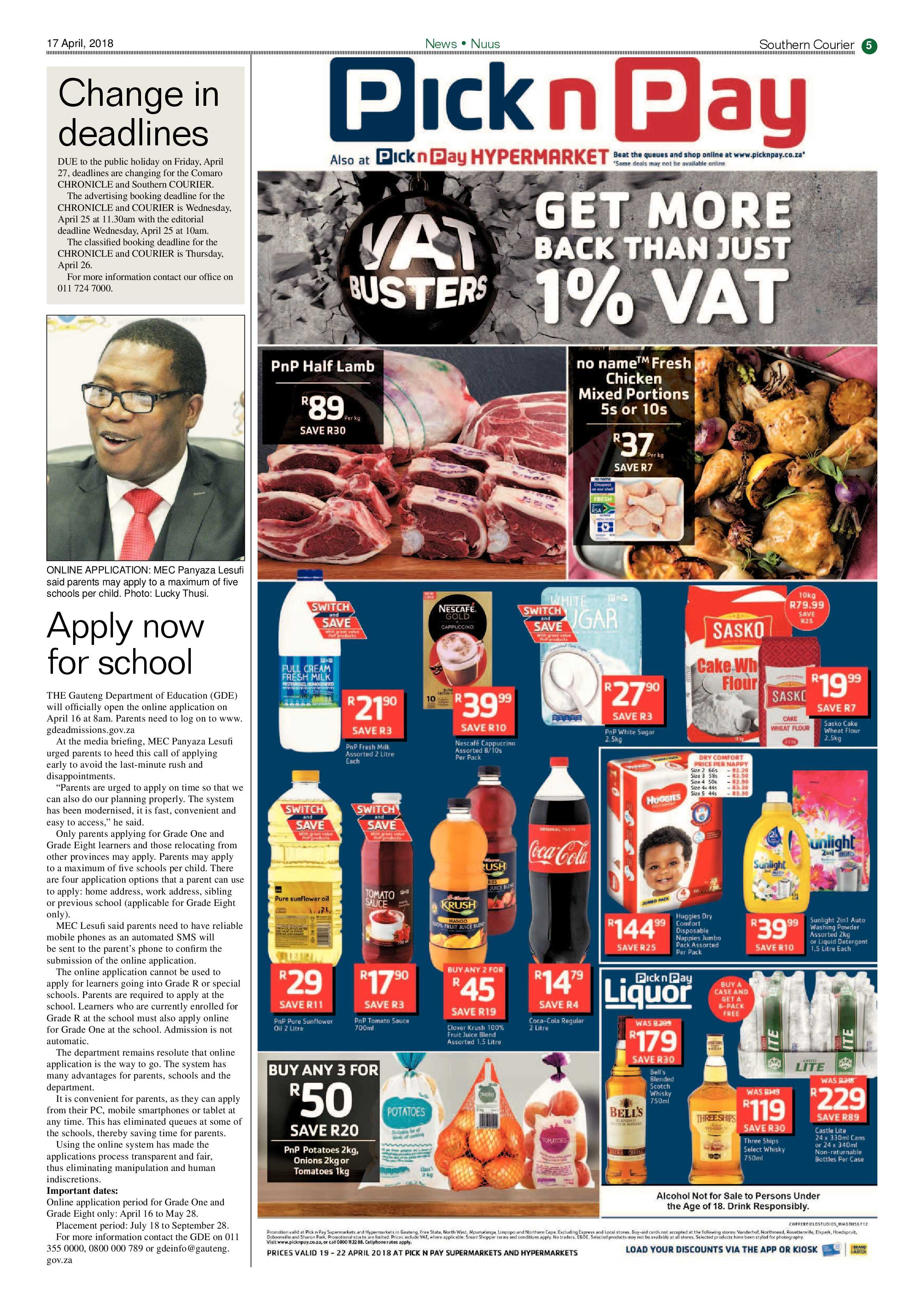 Southern Courier 17 April 2018 page 5