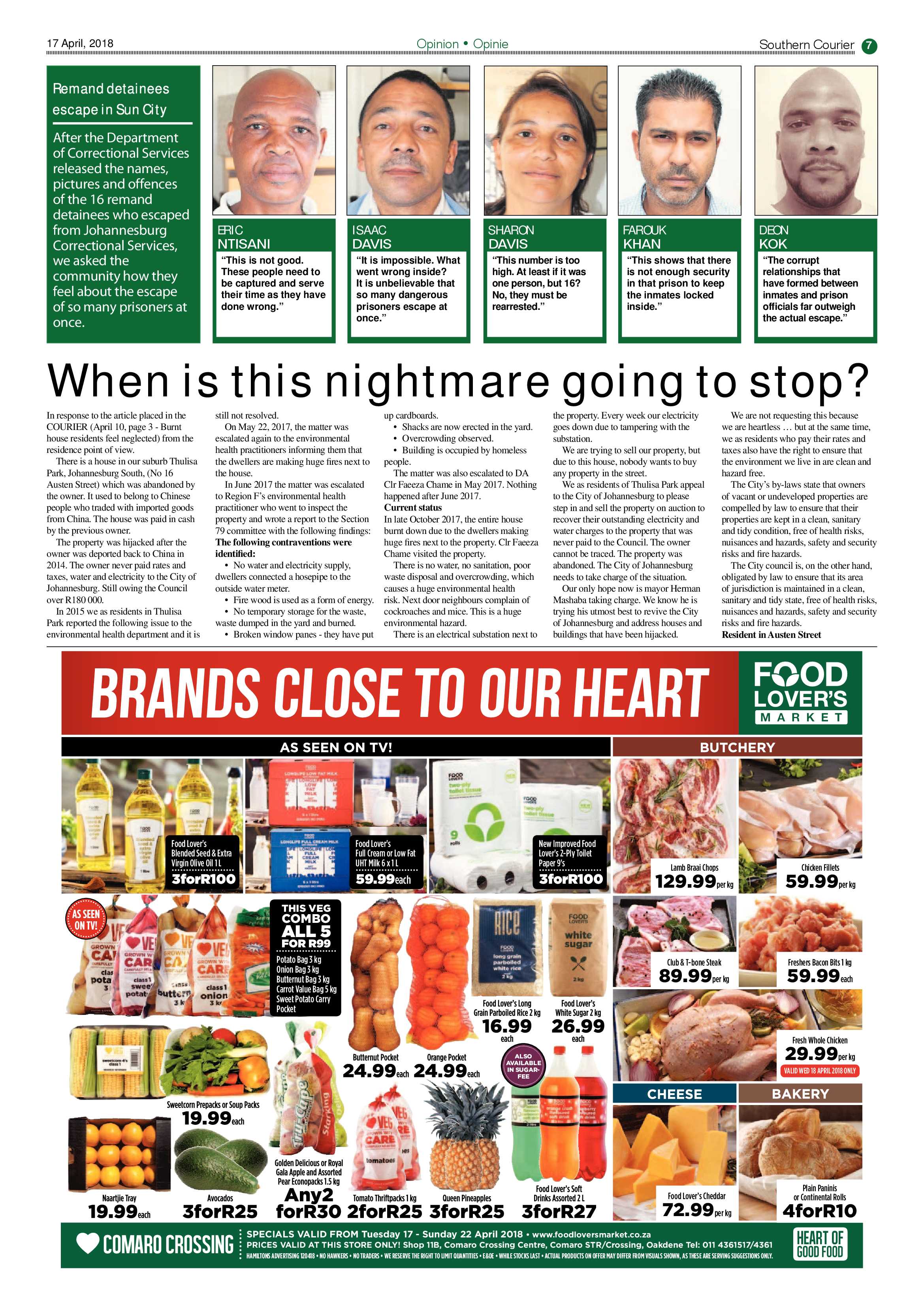 Southern Courier 17 April 2018 page 7
