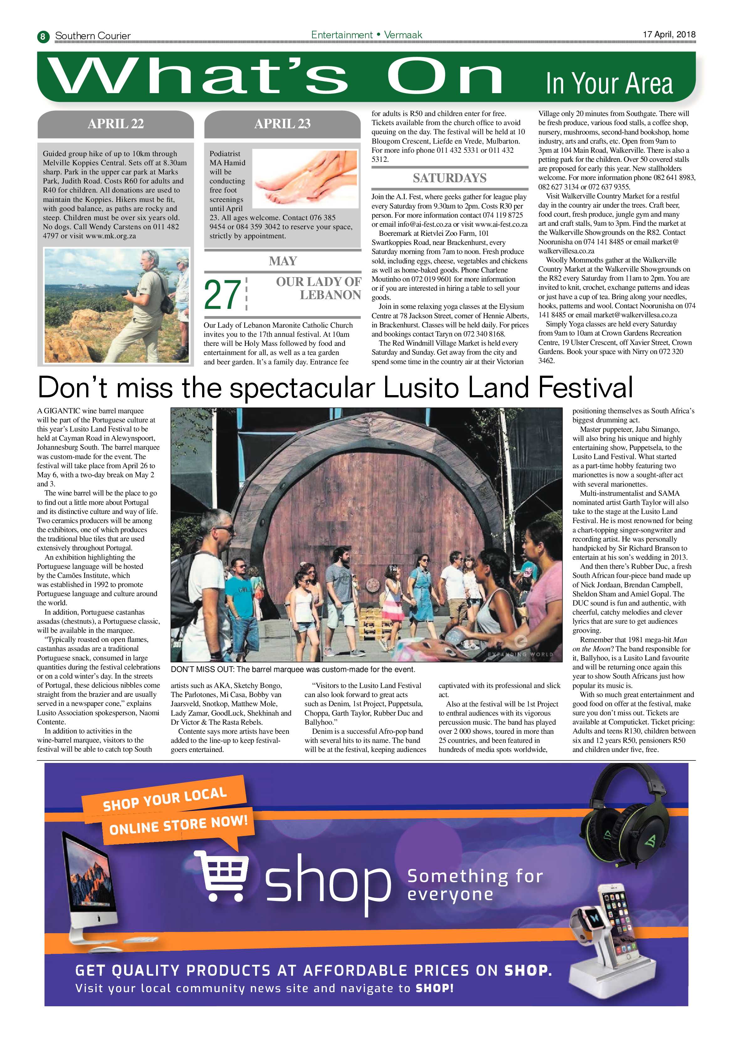 Southern Courier 17 April 2018 page 8