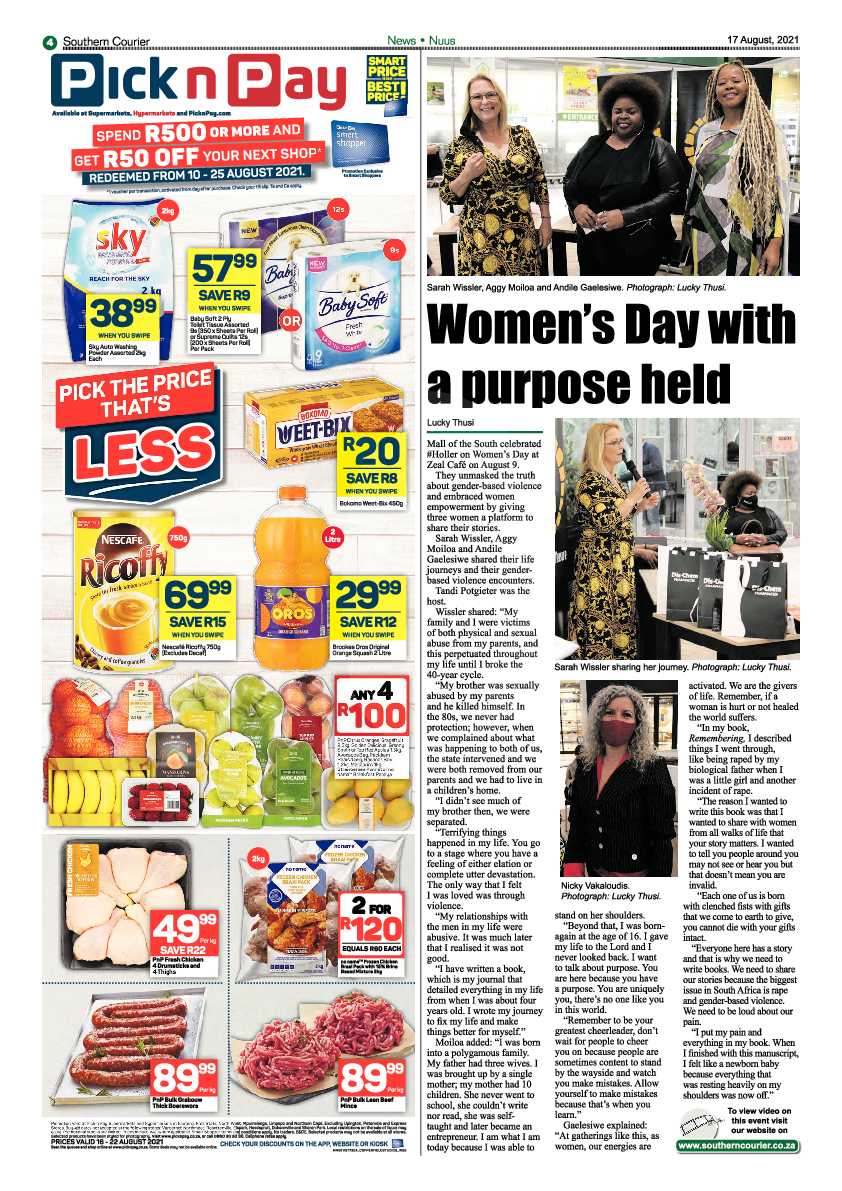 Southern Courier 17 August 2021 page 4