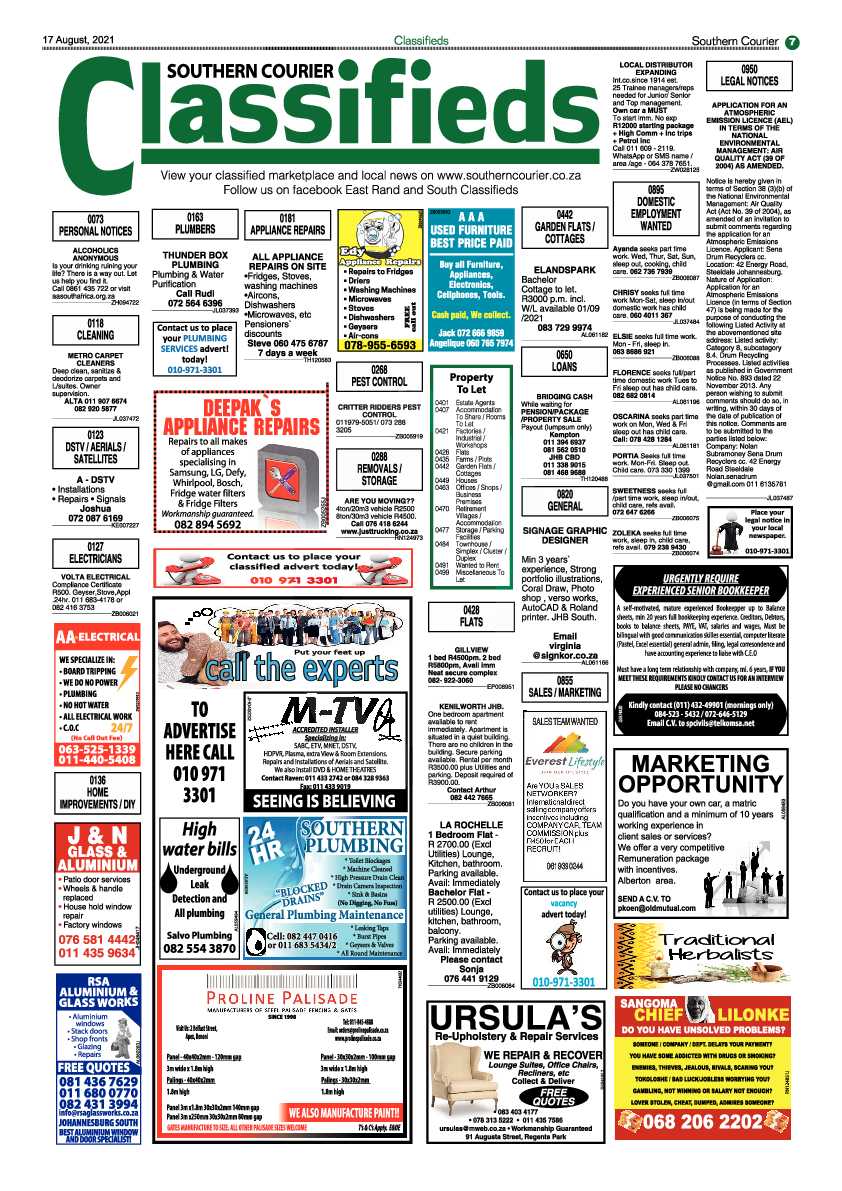 Southern Courier 17 August 2021 page 7