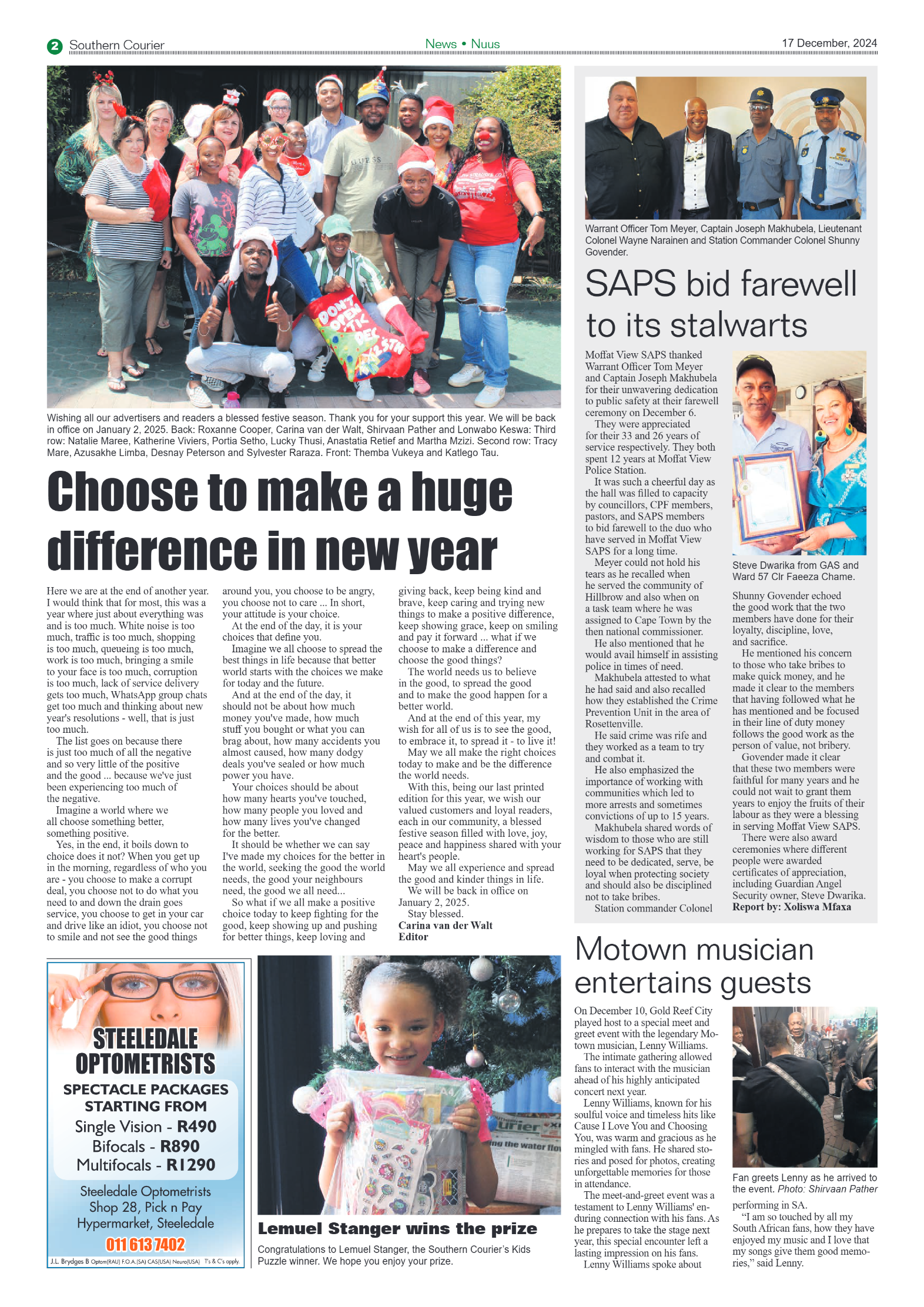 Southern Courier 17 December 2024 page 2