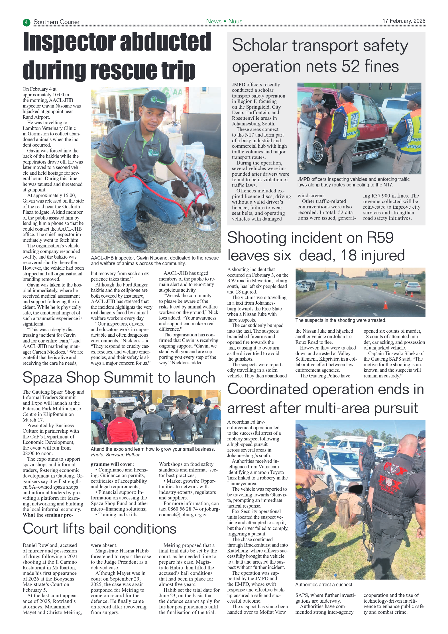Southern Courier 17 February 2026 page 4