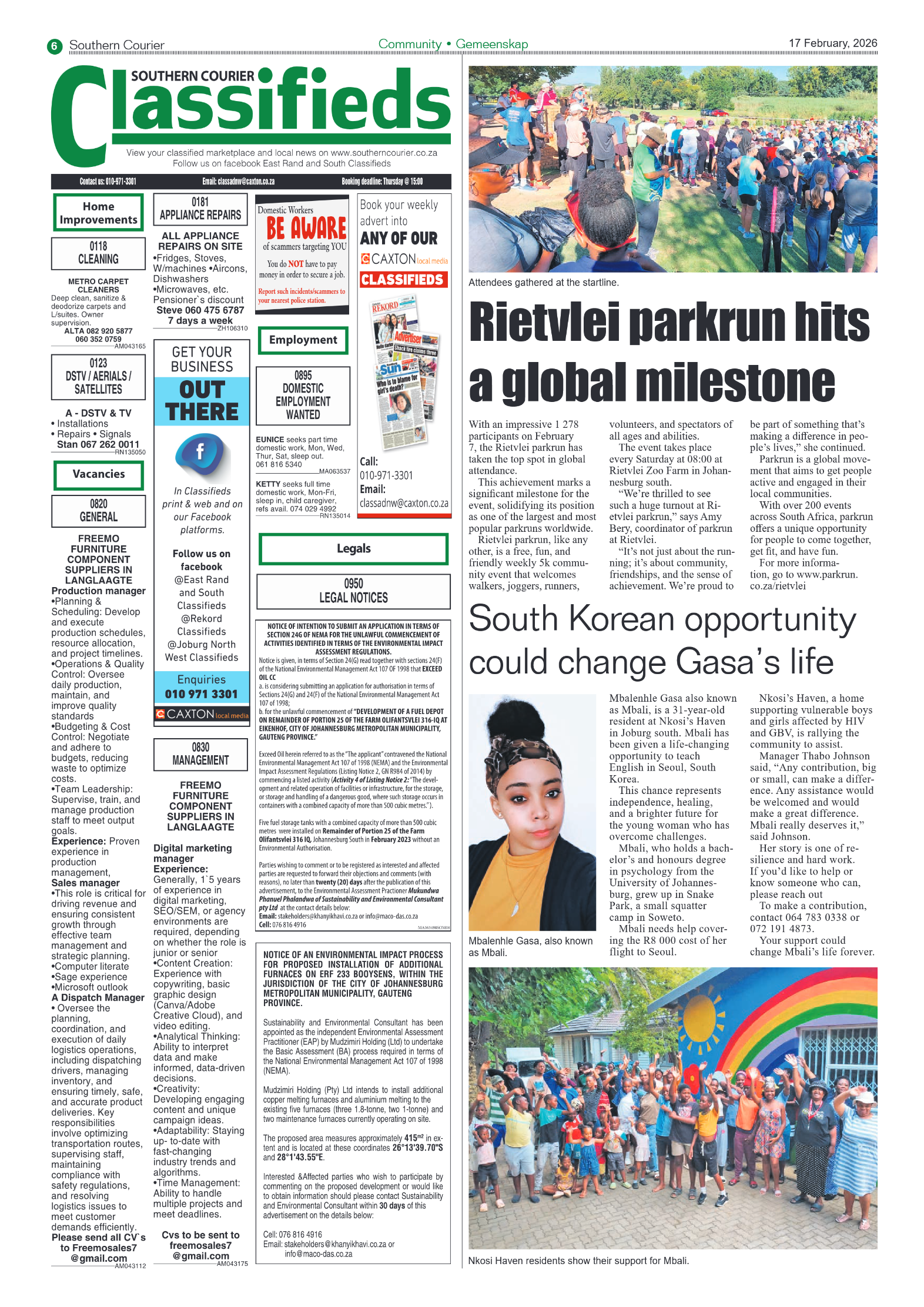 Southern Courier 17 February 2026 page 6