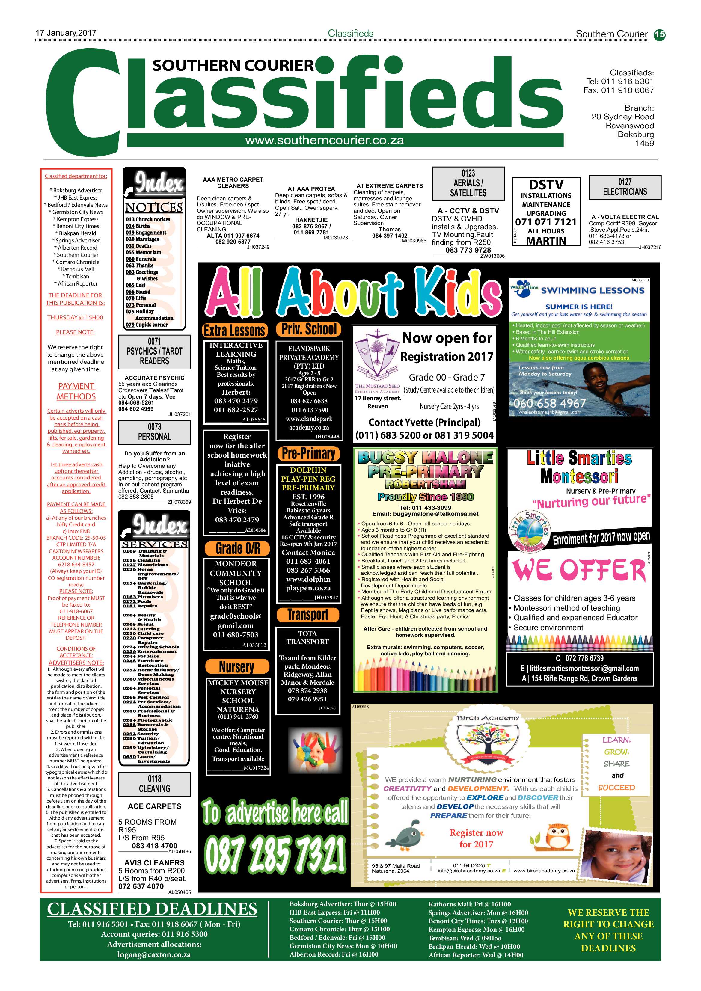 Southern Courier 17 January 2017 page 15