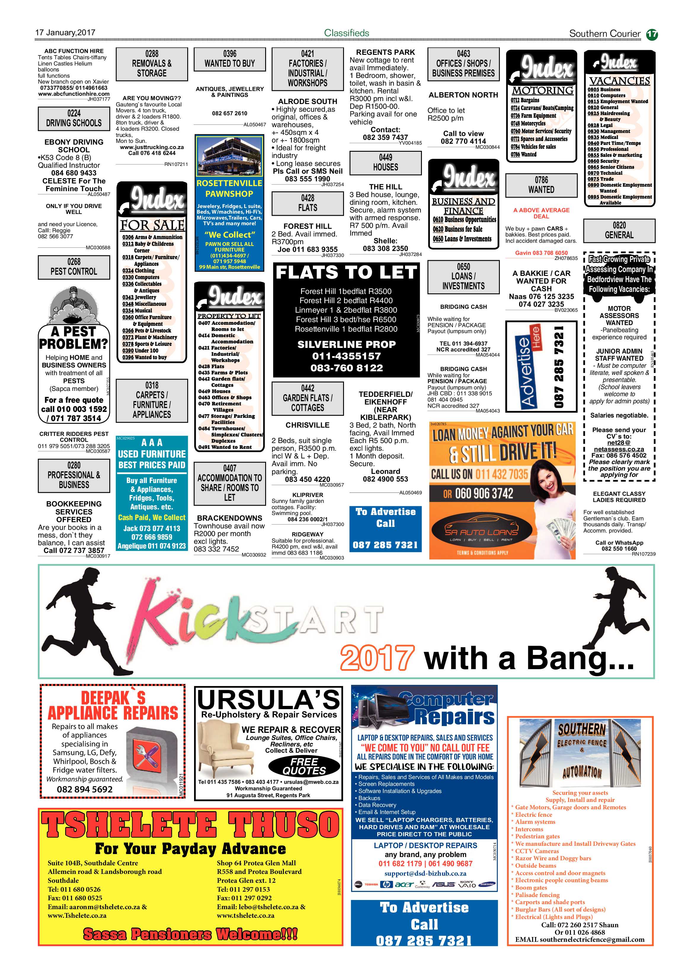 Southern Courier 17 January 2017 page 17