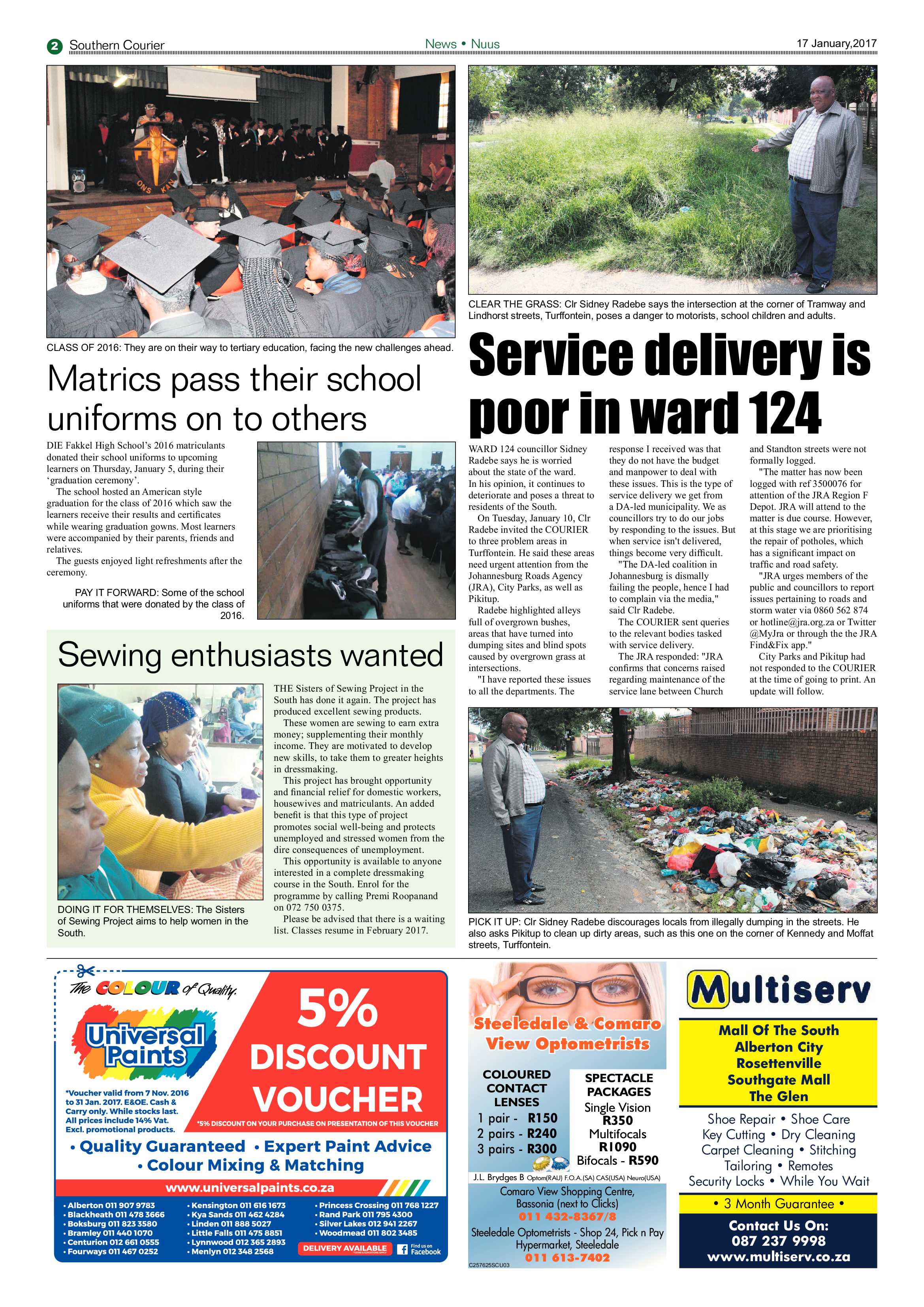 Southern Courier 17 January 2017 page 2