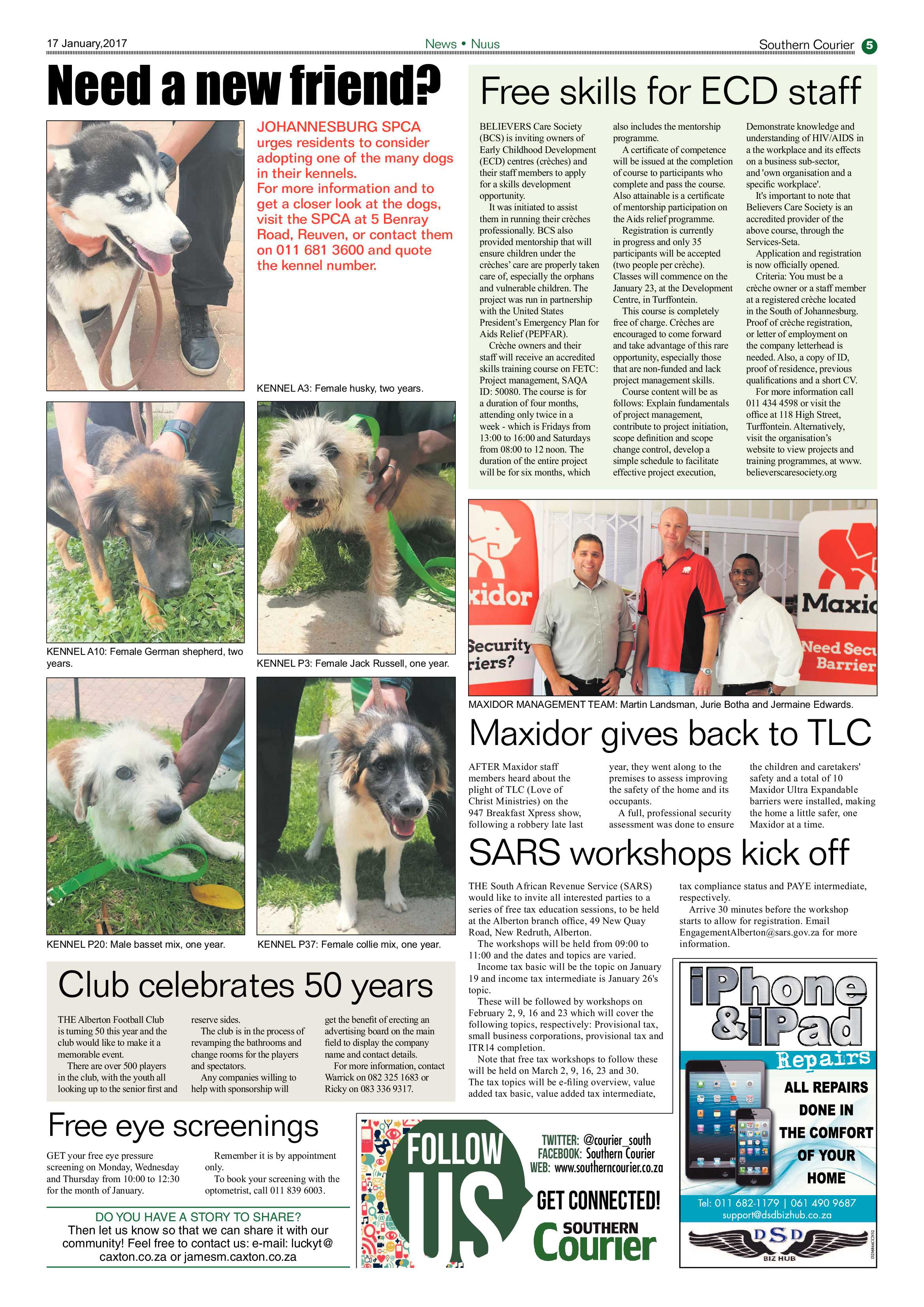 Southern Courier 17 January 2017 page 5