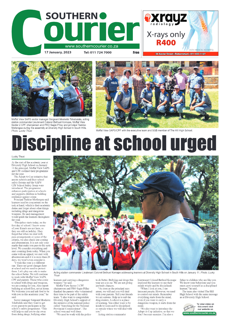 Southern Courier 17 January 2023 page 1