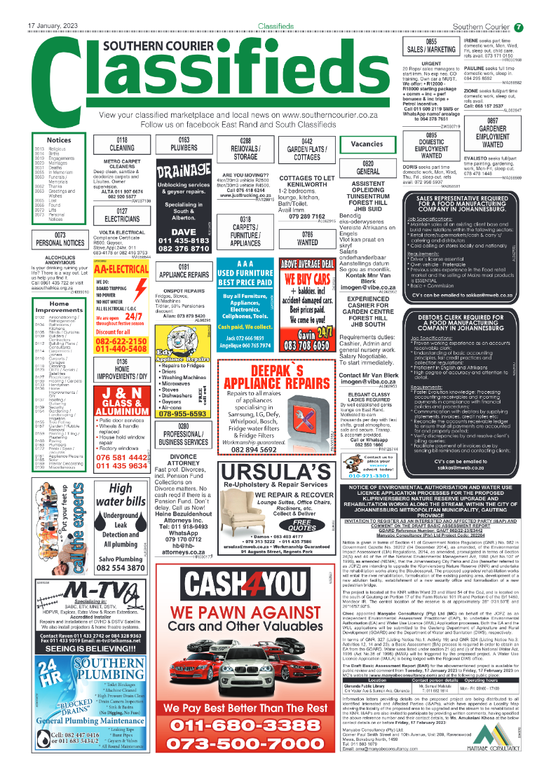 Southern Courier 17 January 2023 page 7