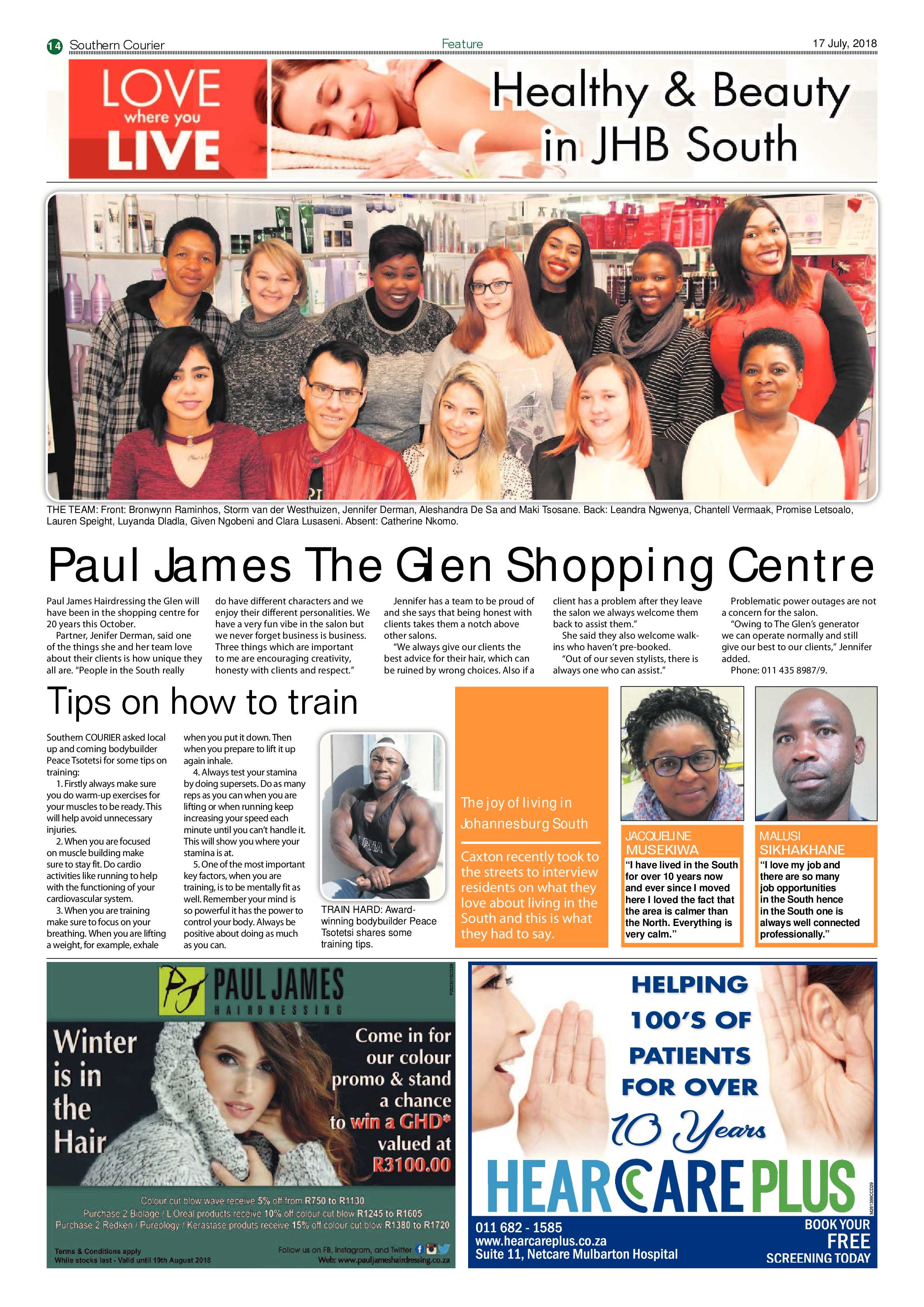 Southern Courier 17 July 2018 page 14