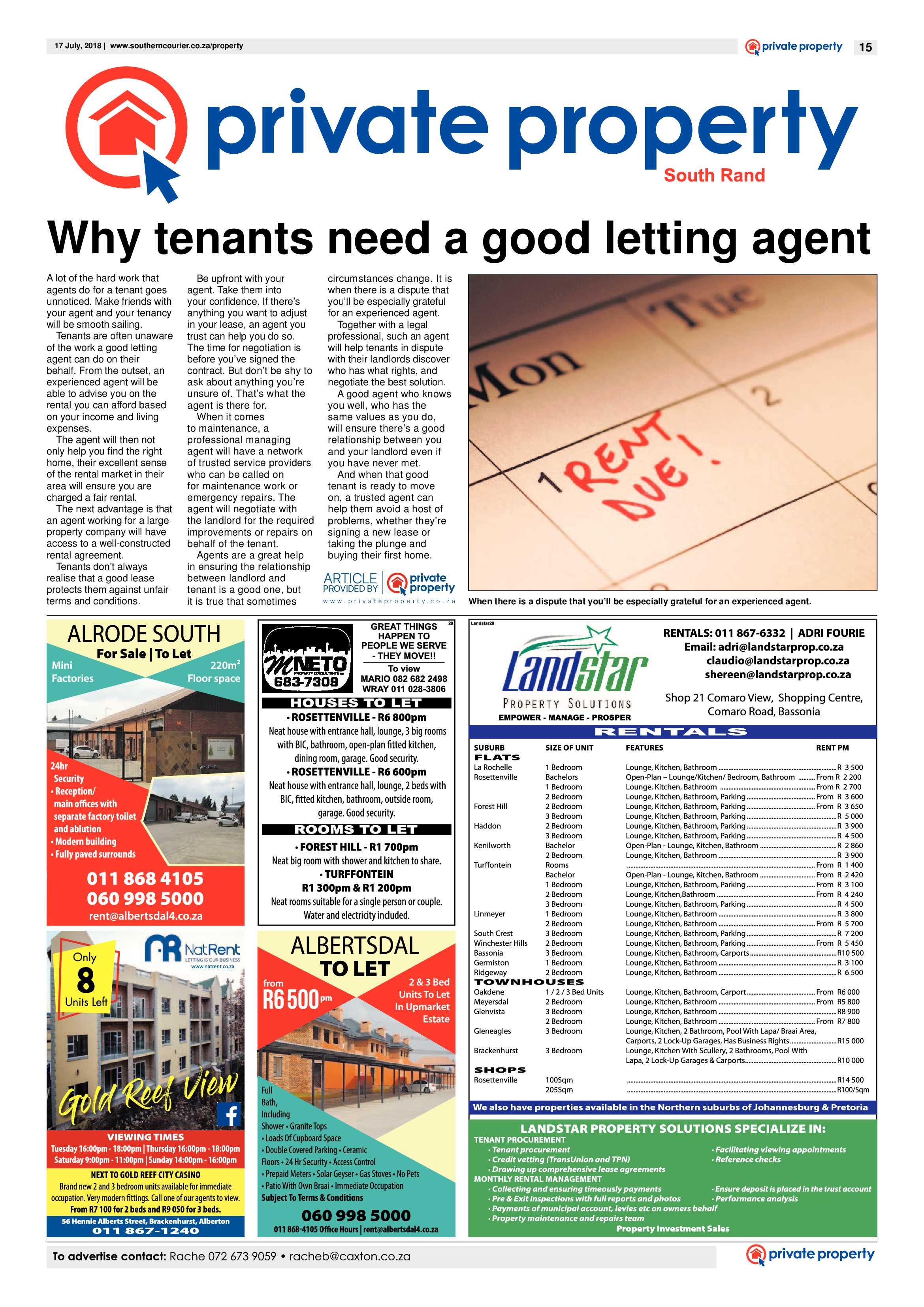 Southern Courier 17 July 2018 page 15