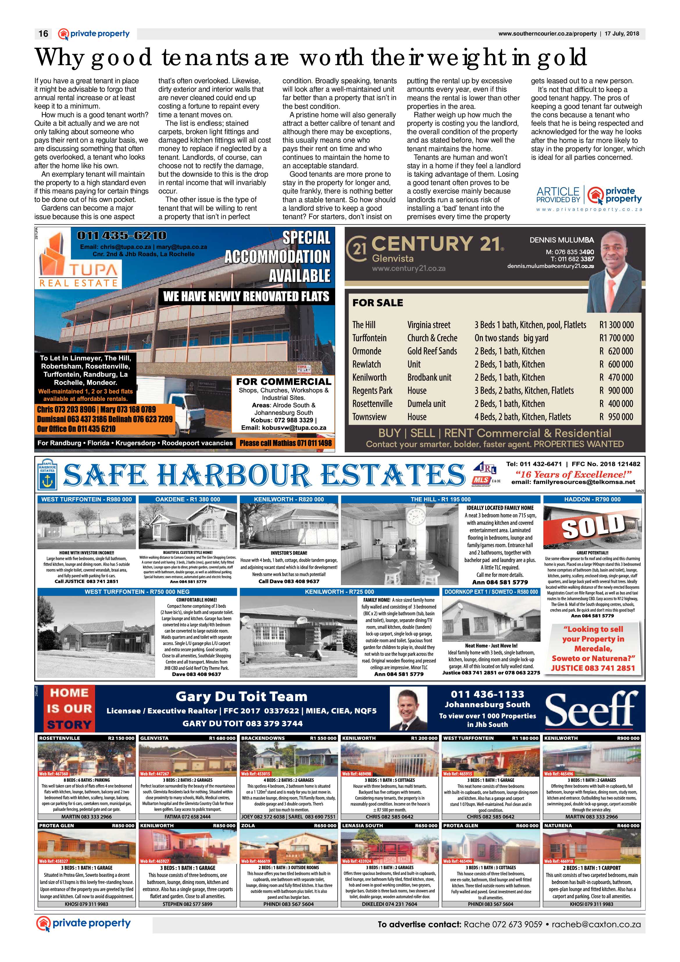 Southern Courier 17 July 2018 page 16