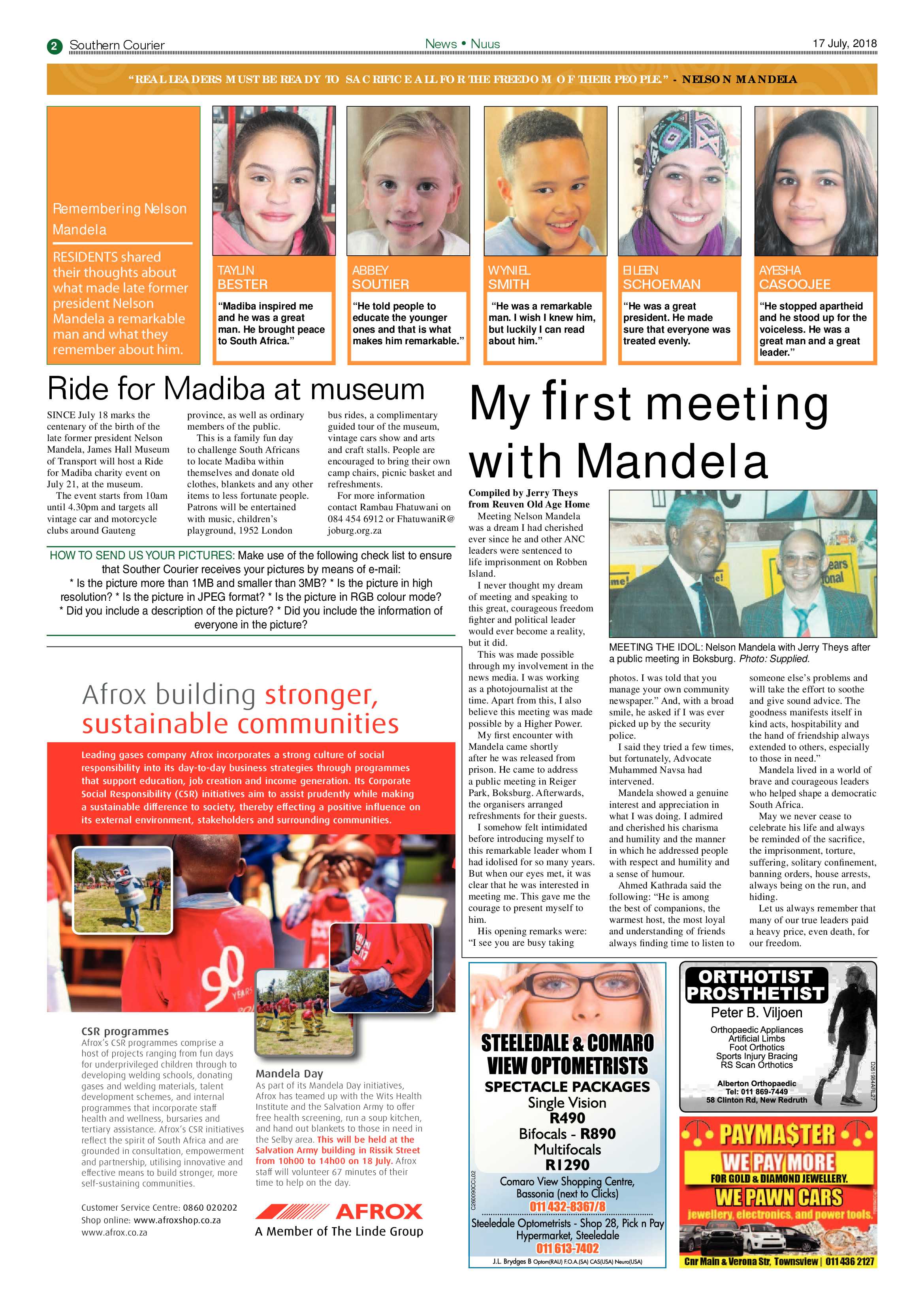 Southern Courier 17 July 2018 page 2