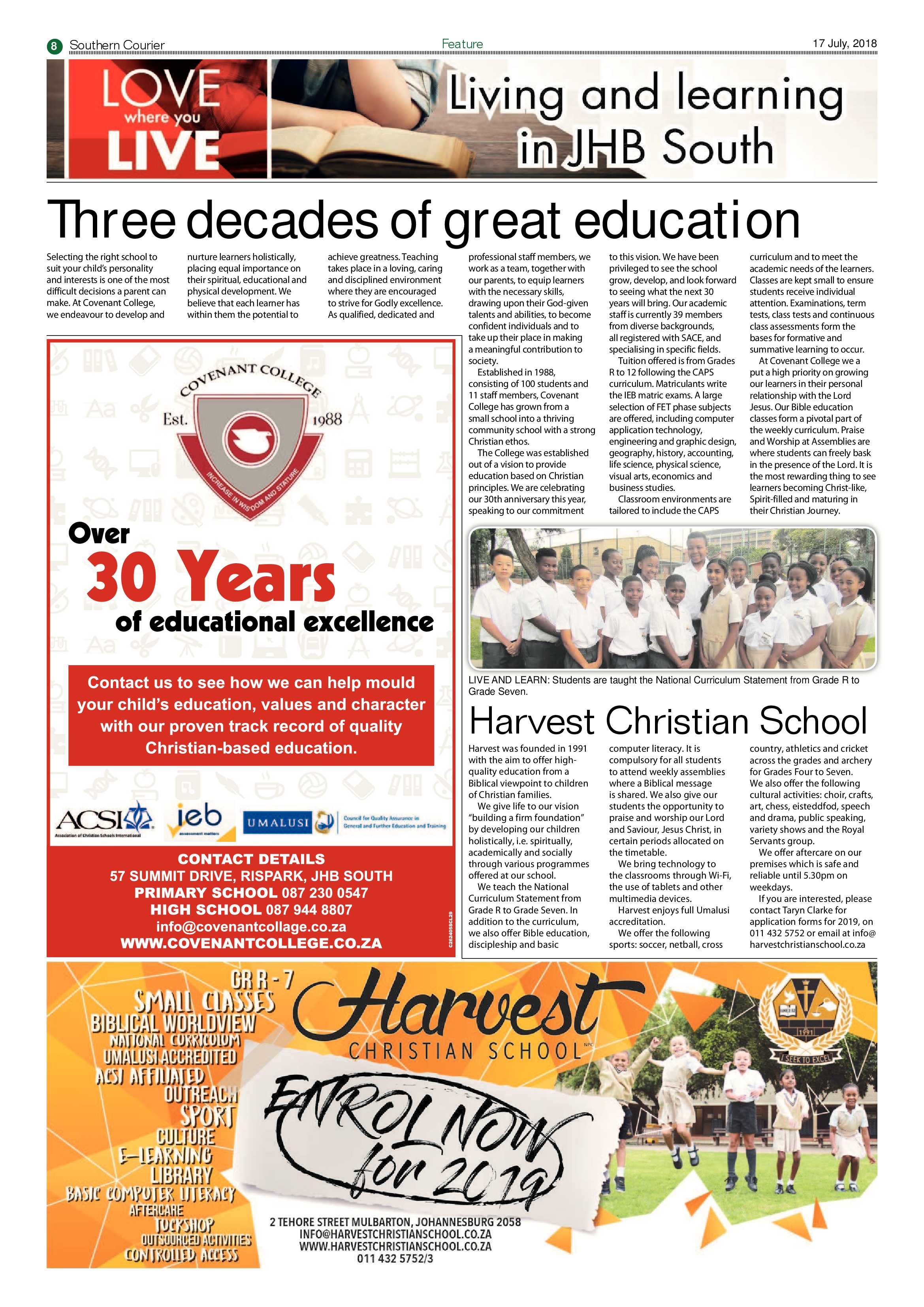 Southern Courier 17 July 2018 page 8