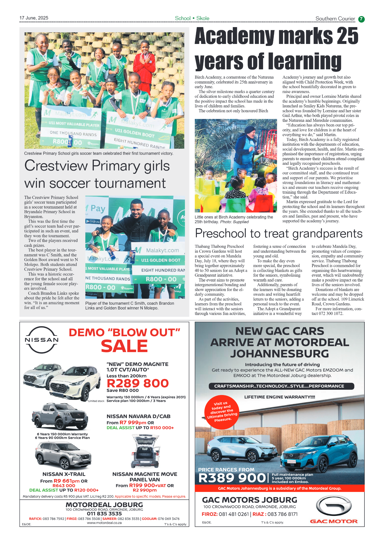 Southern Courier 17 June 2025 page 7