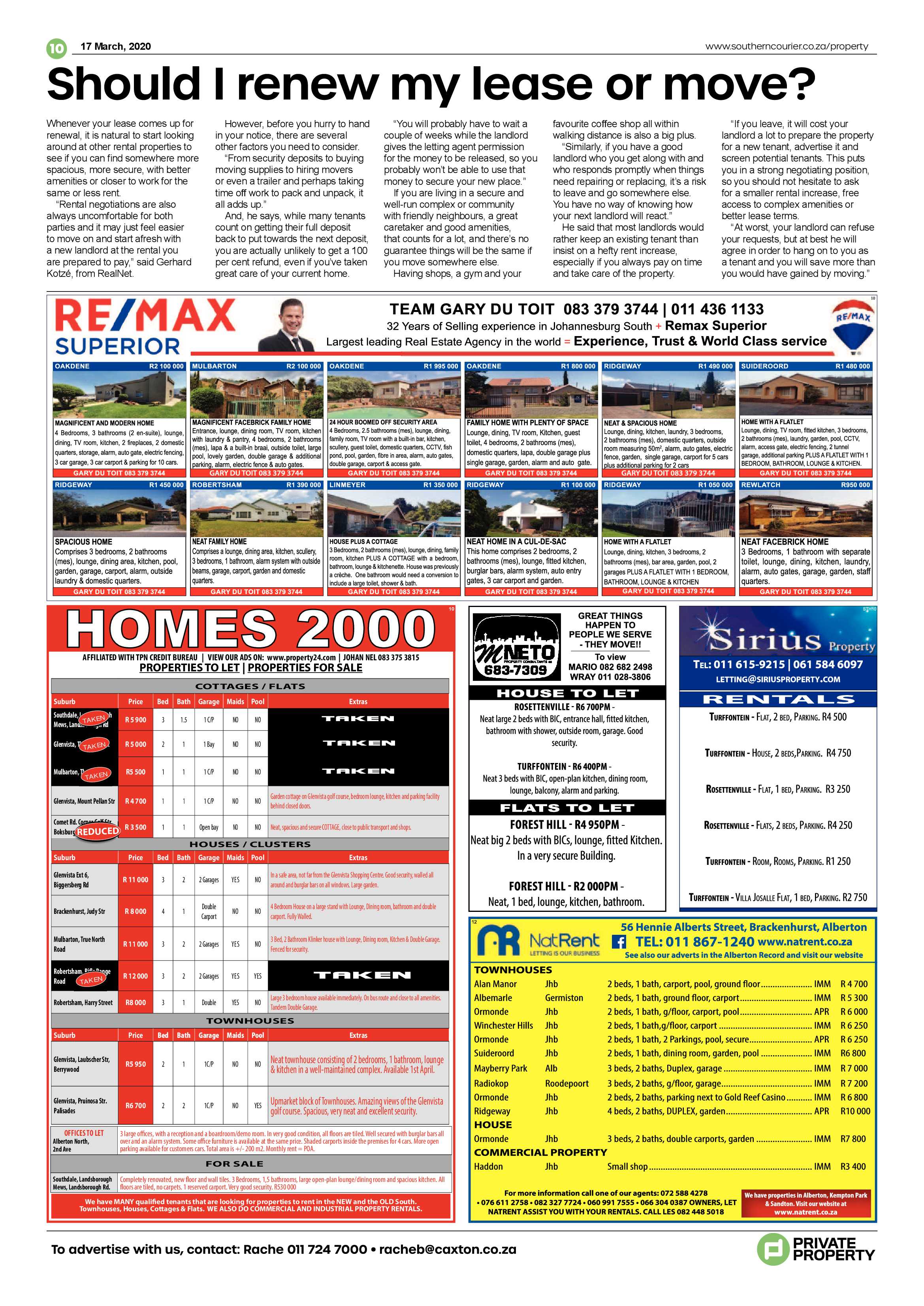 Southern Courier 17 March 2020 page 10