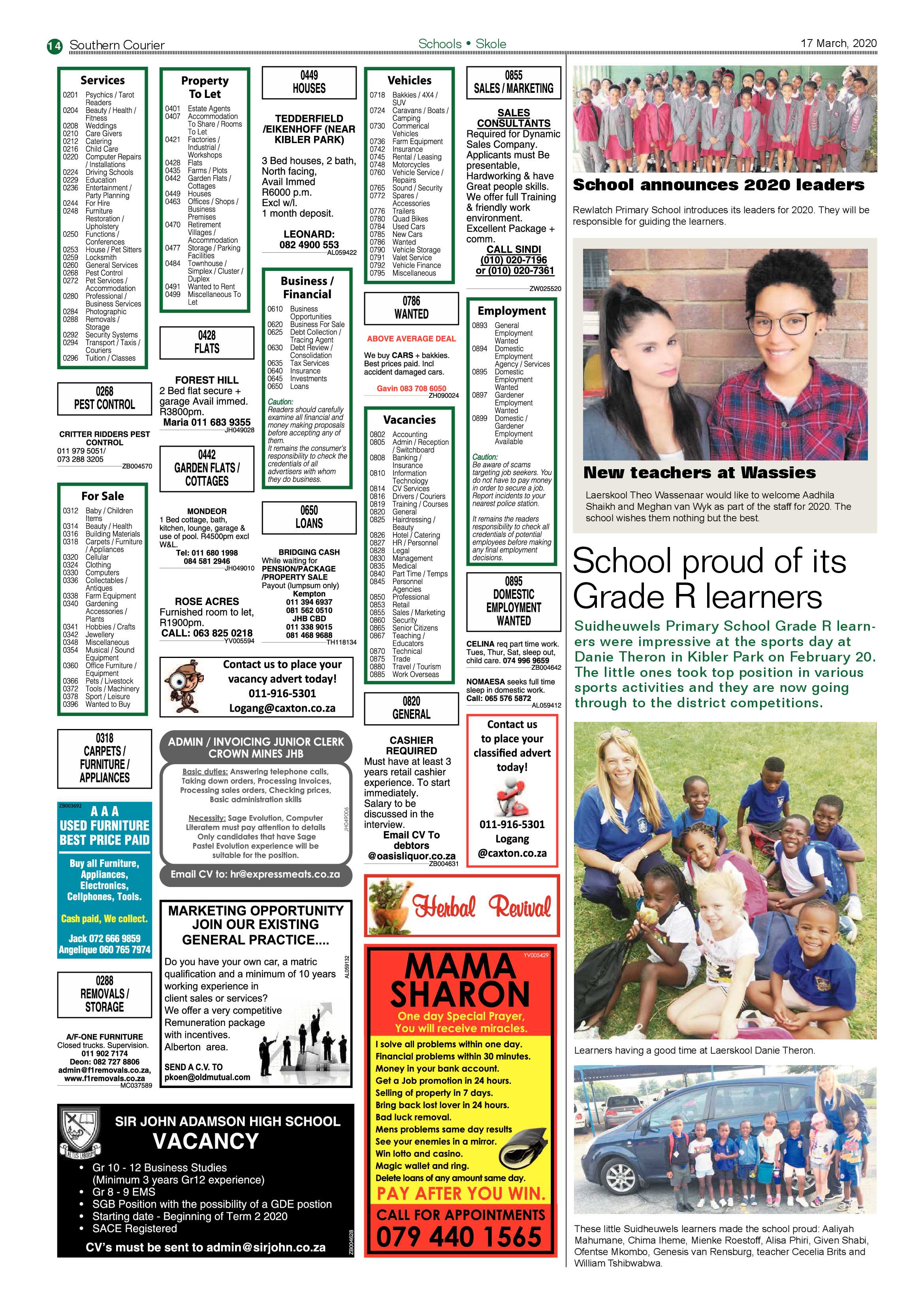 Southern Courier 17 March 2020 page 14