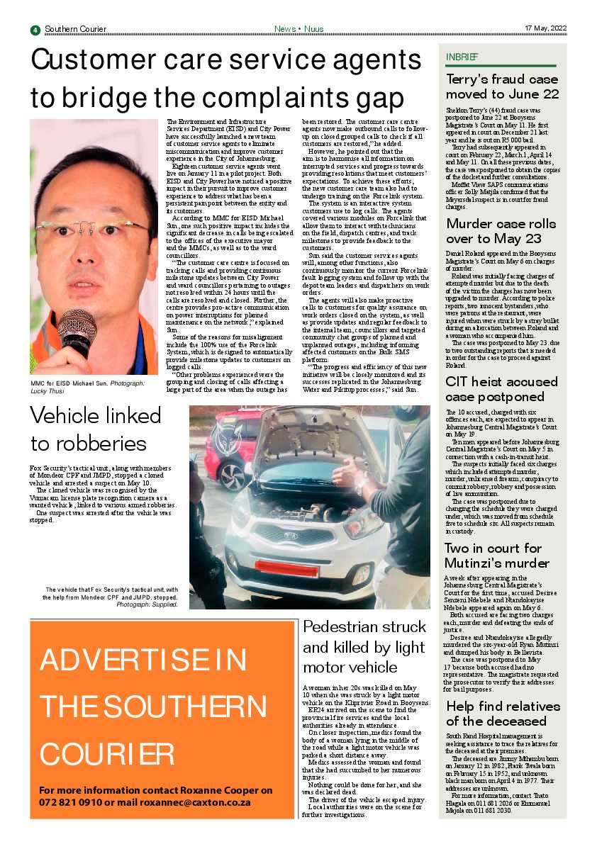 Southern Courier 17 May 2022 page 4