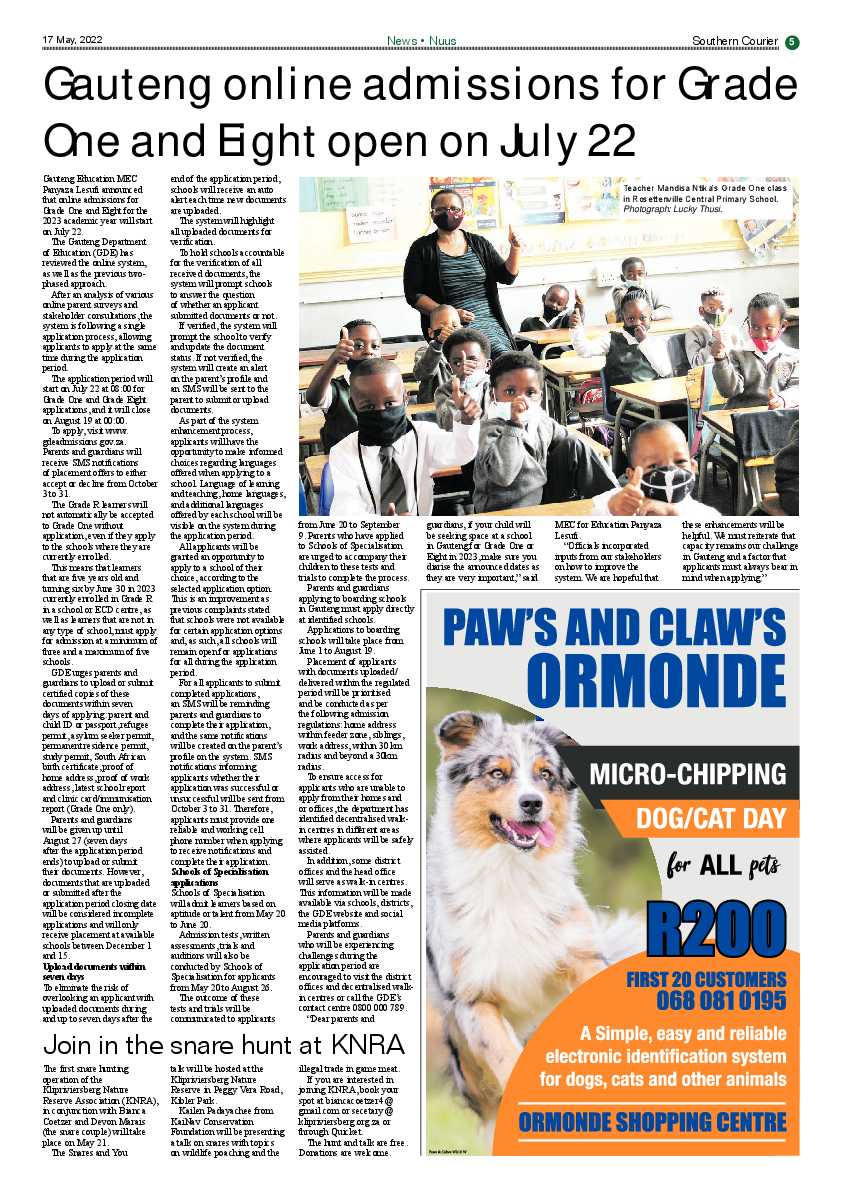 Southern Courier 17 May 2022 page 5