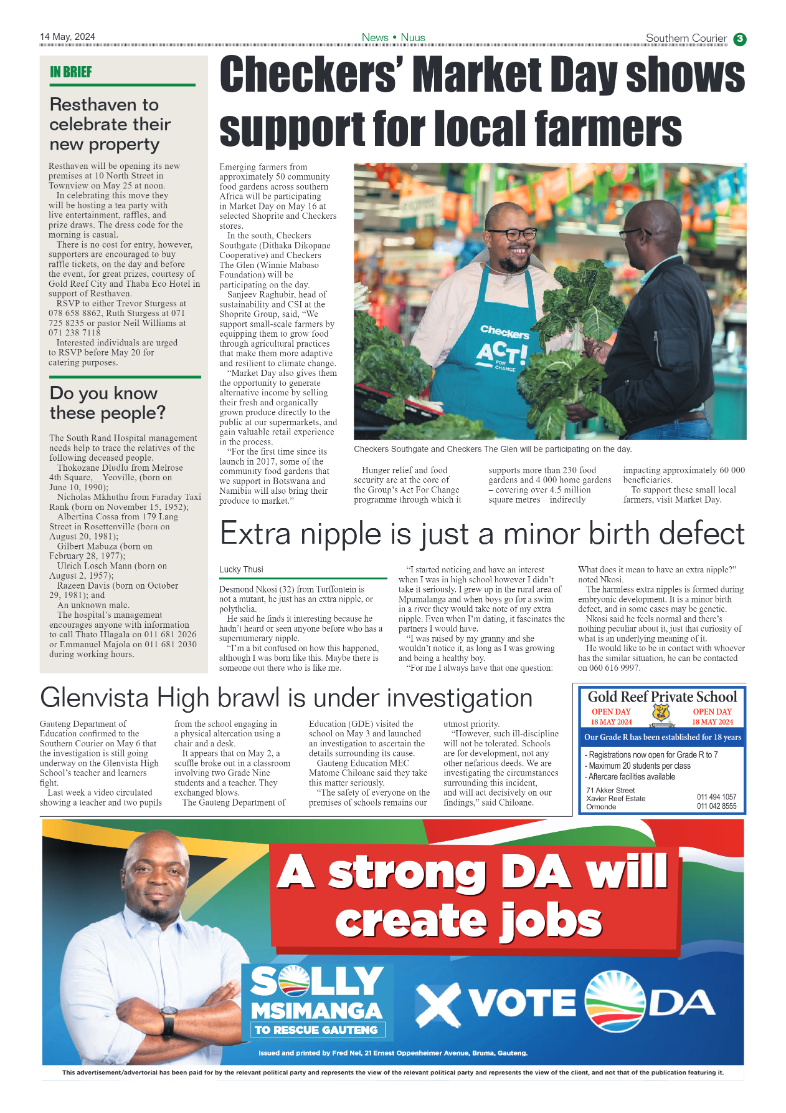 Southern Courier 17 May 2024 page 3