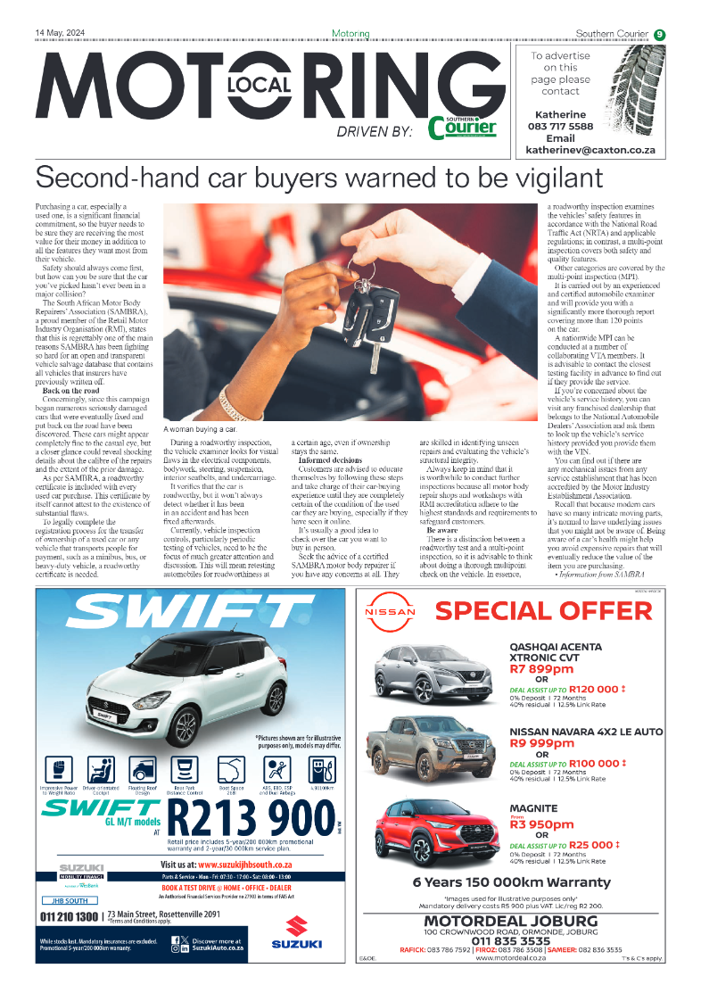 Southern Courier 17 May 2024 page 9