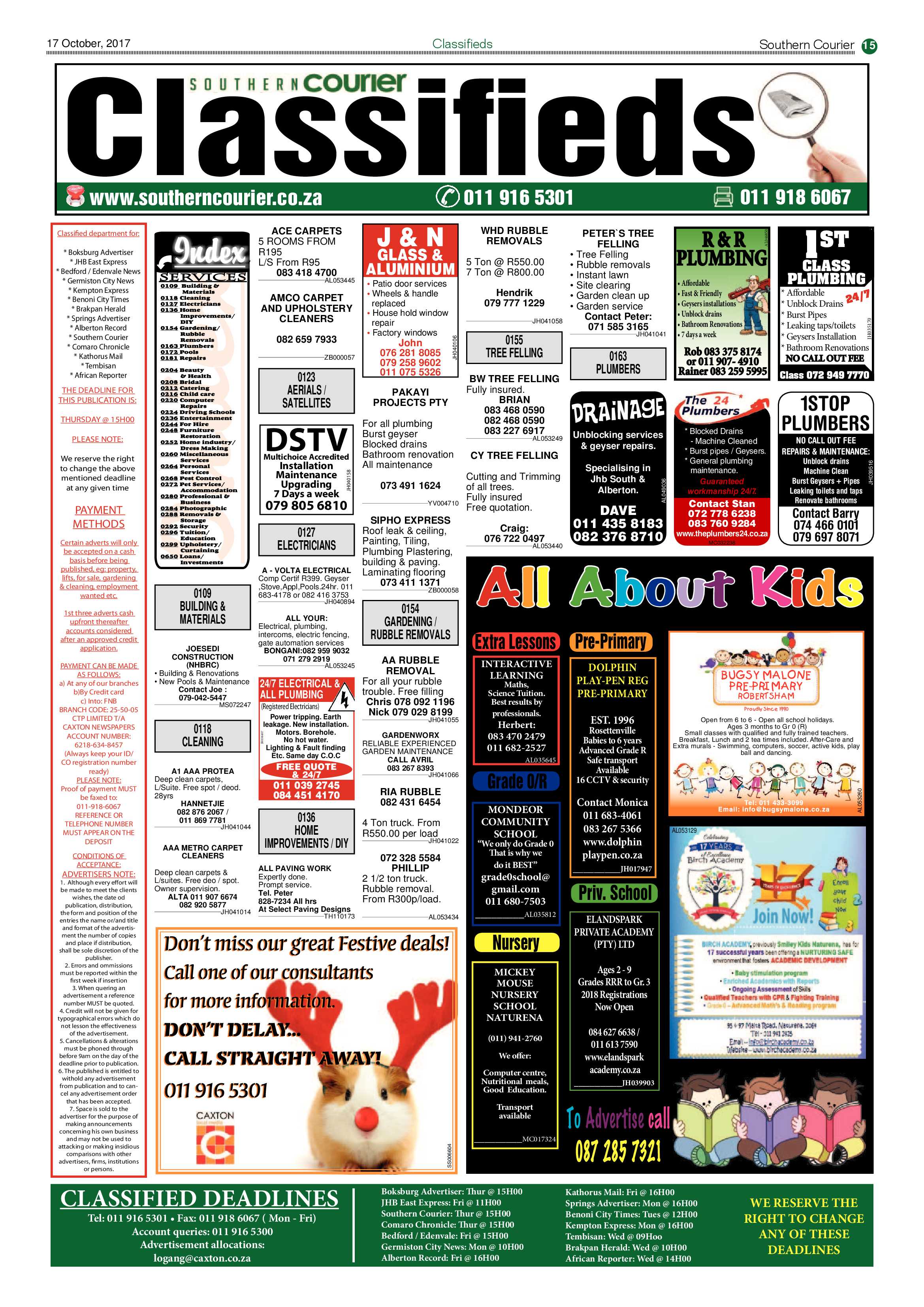 Southern Courier 17 October 2017 page 15