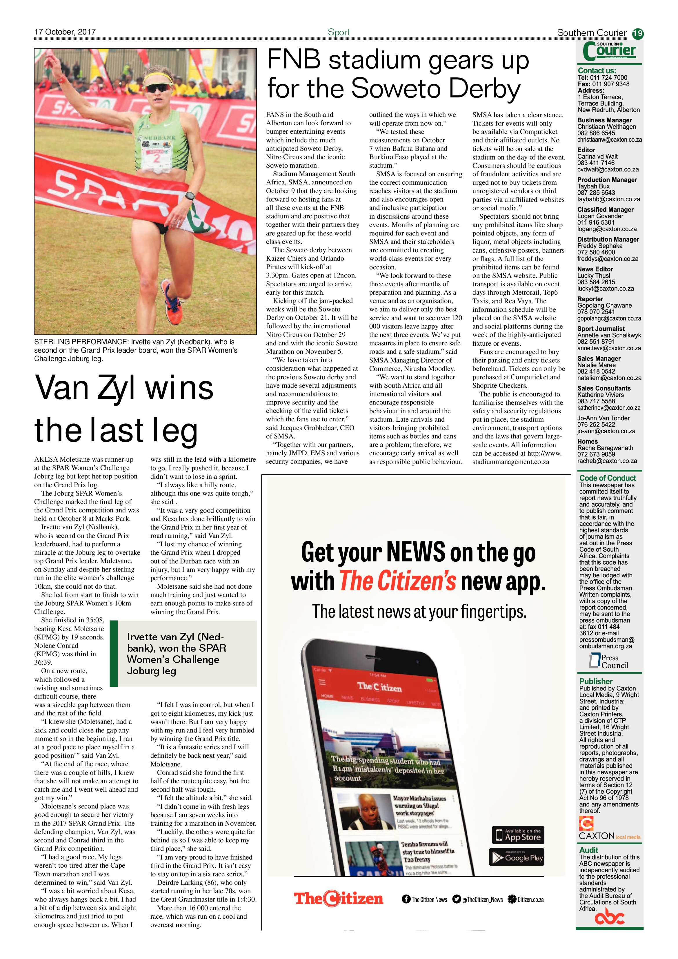 Southern Courier 17 October 2017 page 19