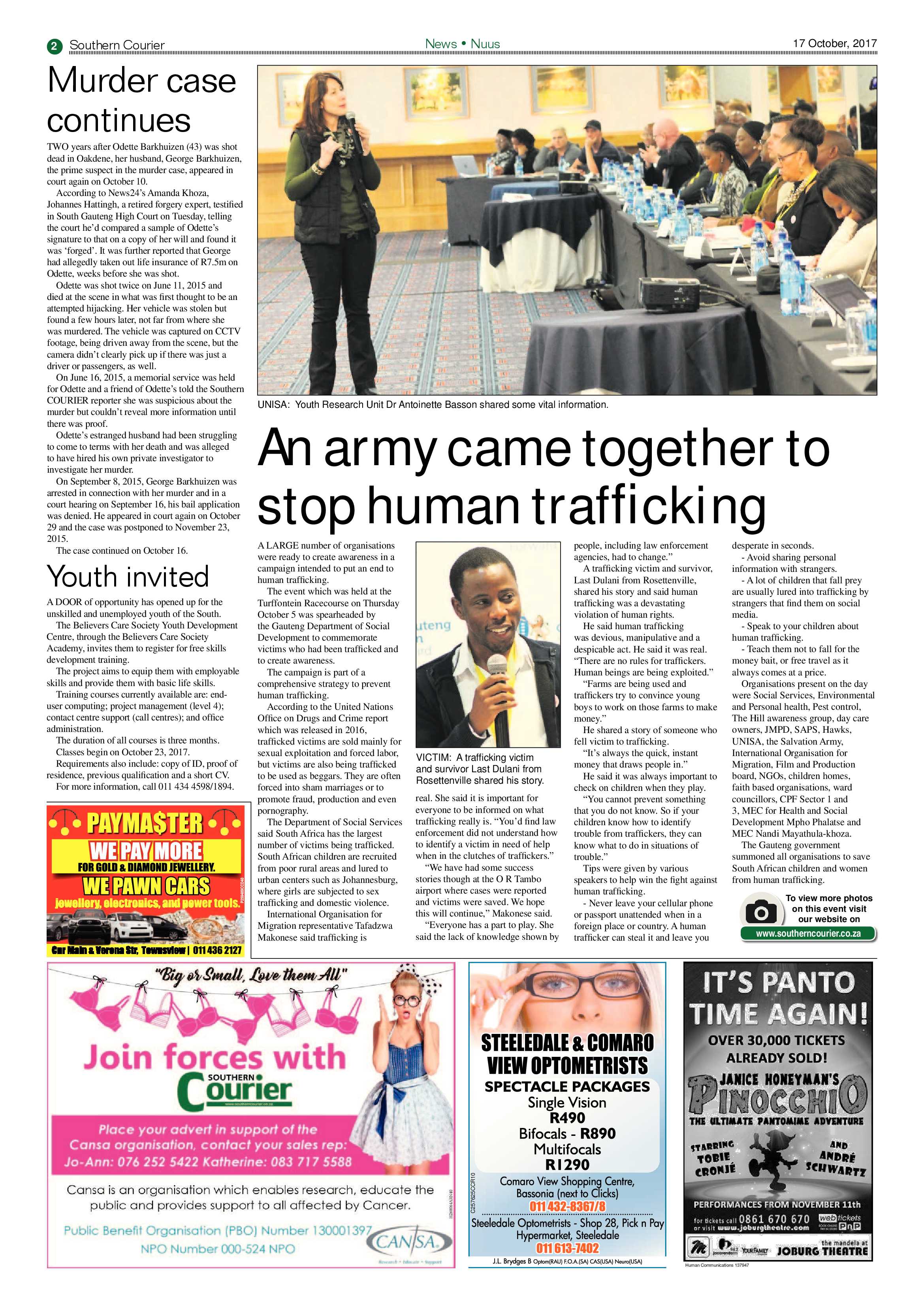 Southern Courier 17 October 2017 page 2