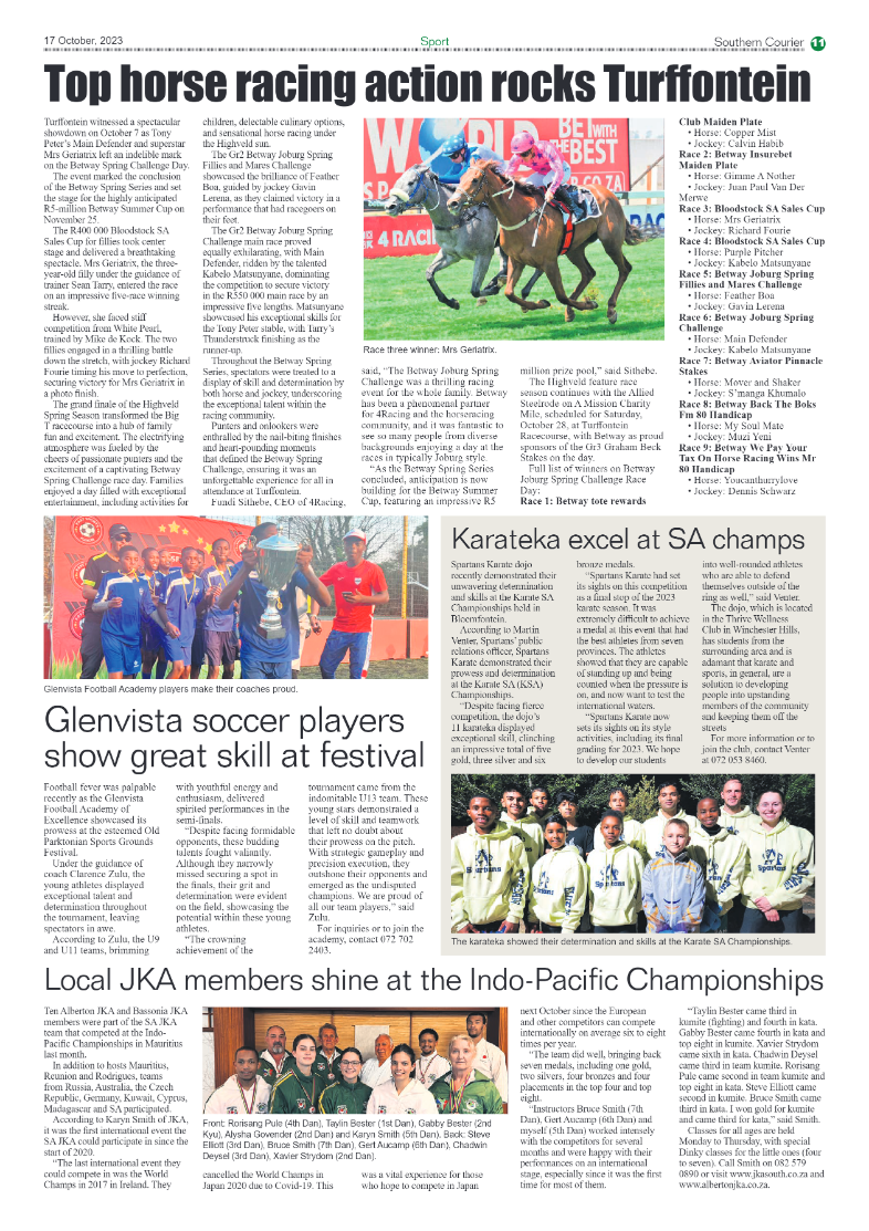 Southern Courier 17 October 2023 page 11
