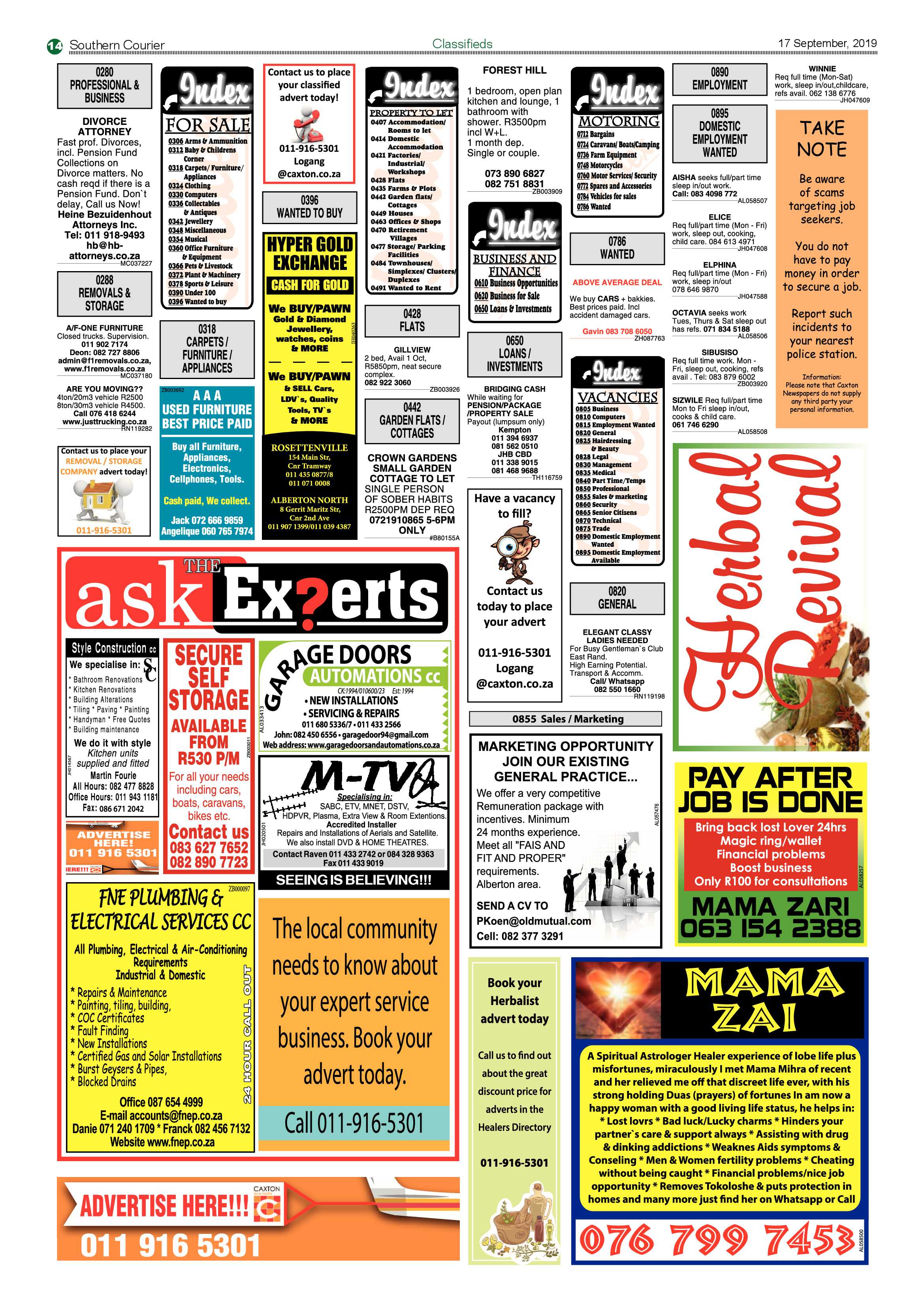 Southern Courier 17 September 2019 page 14