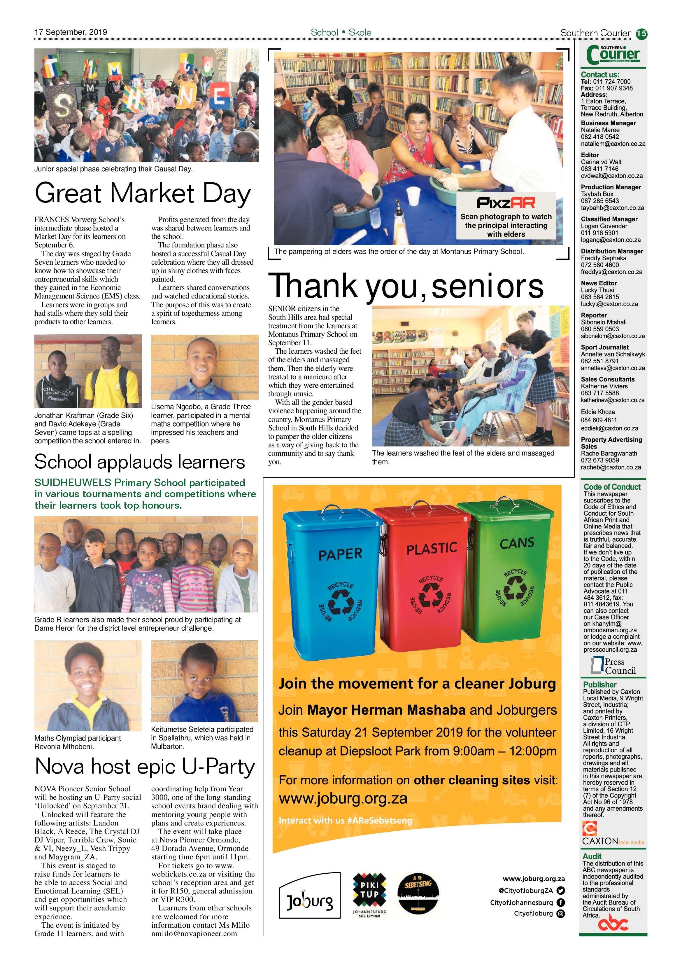 Southern Courier 17 September 2019 page 15