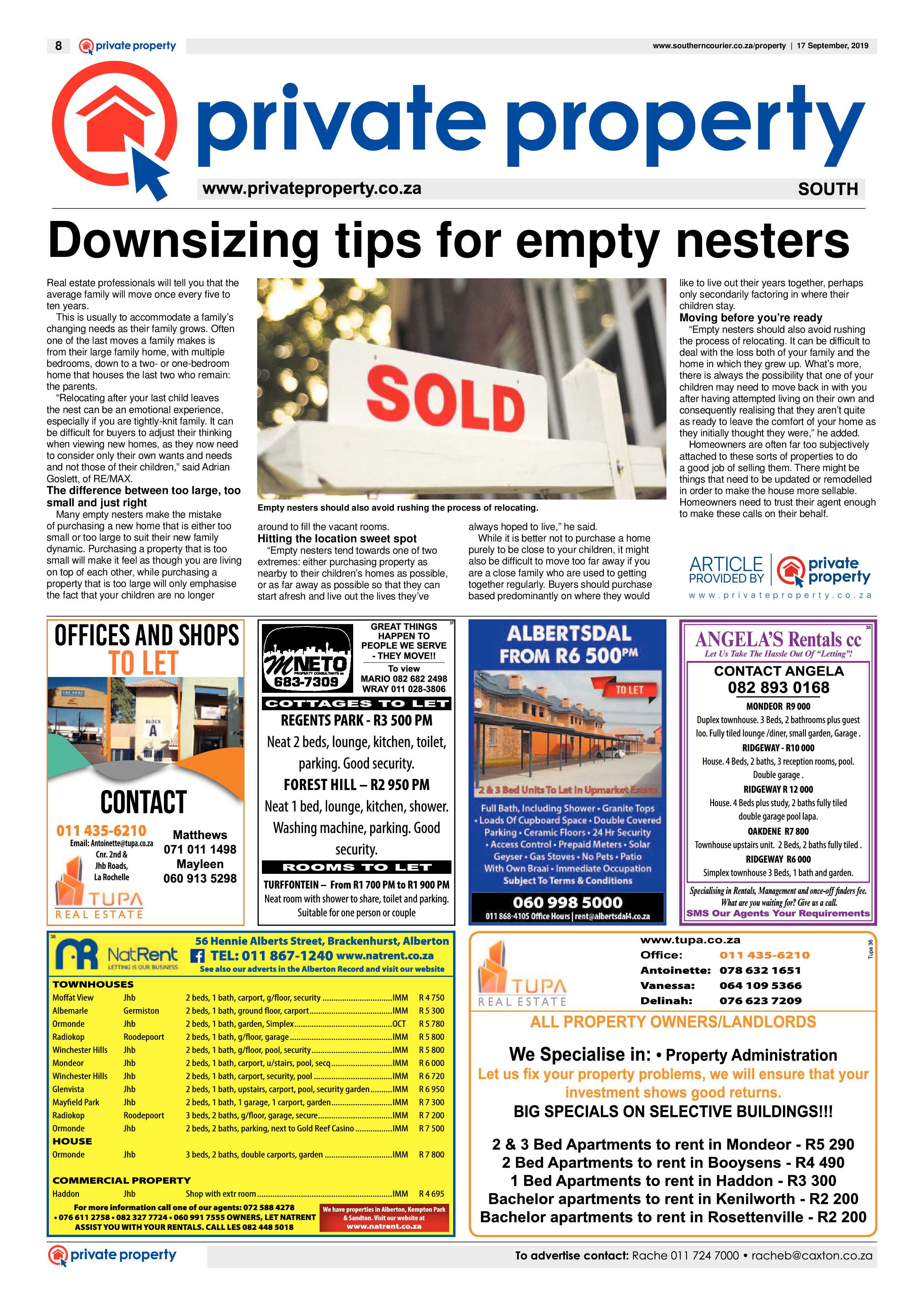 Southern Courier 17 September 2019 page 8