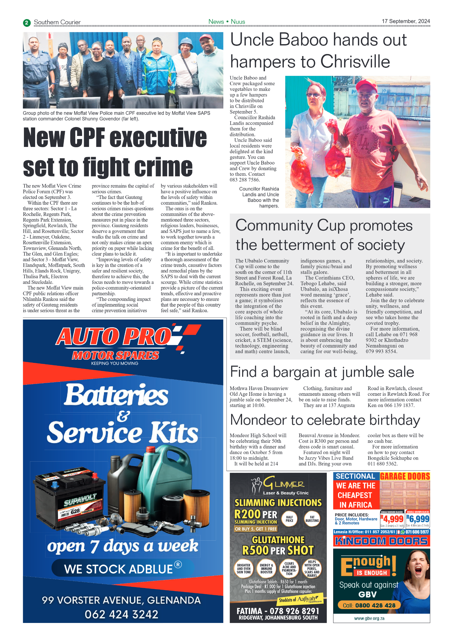 Southern Courier 17 September 2024 page 2