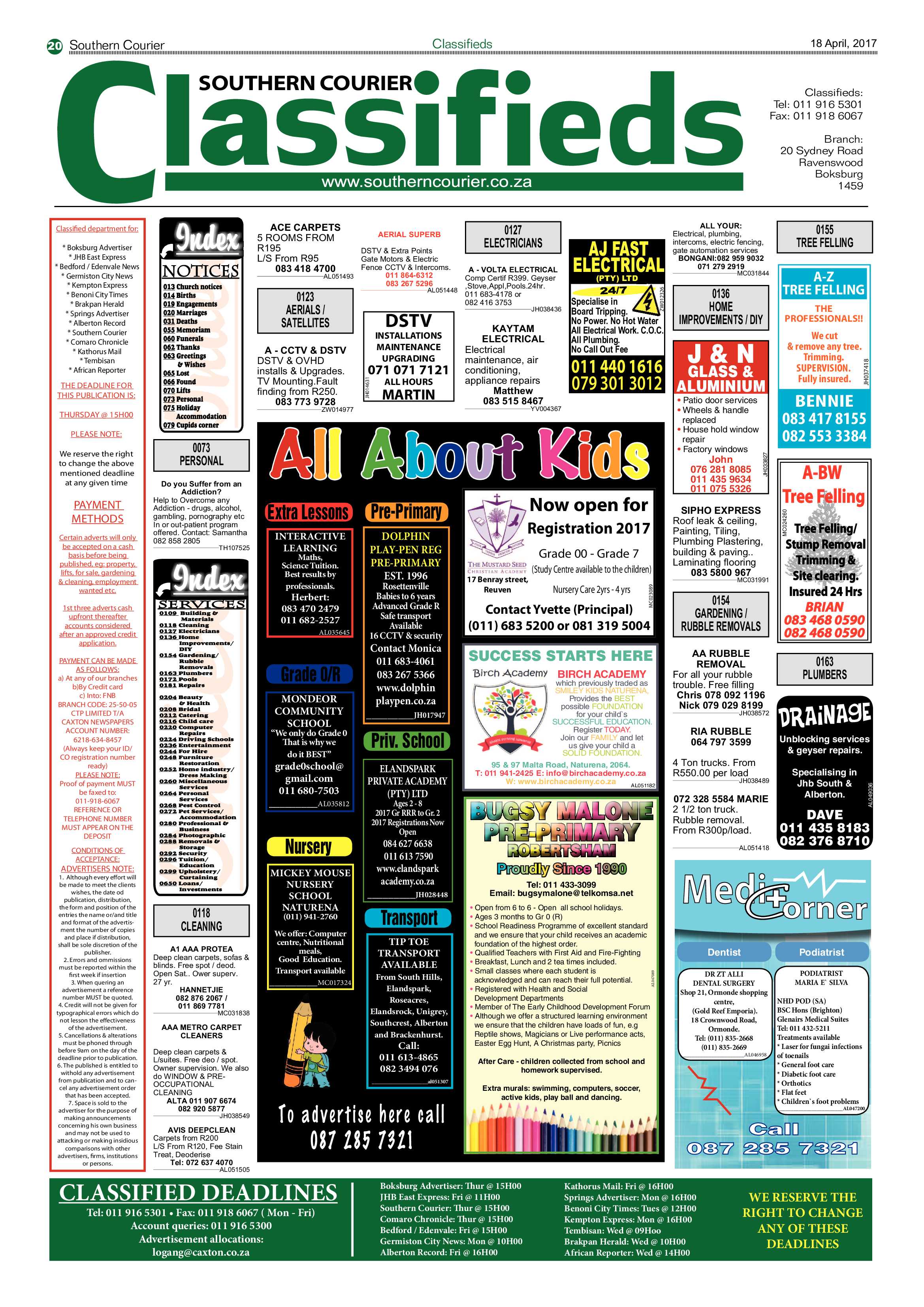 Southern Courier 18 April 2017 page 20