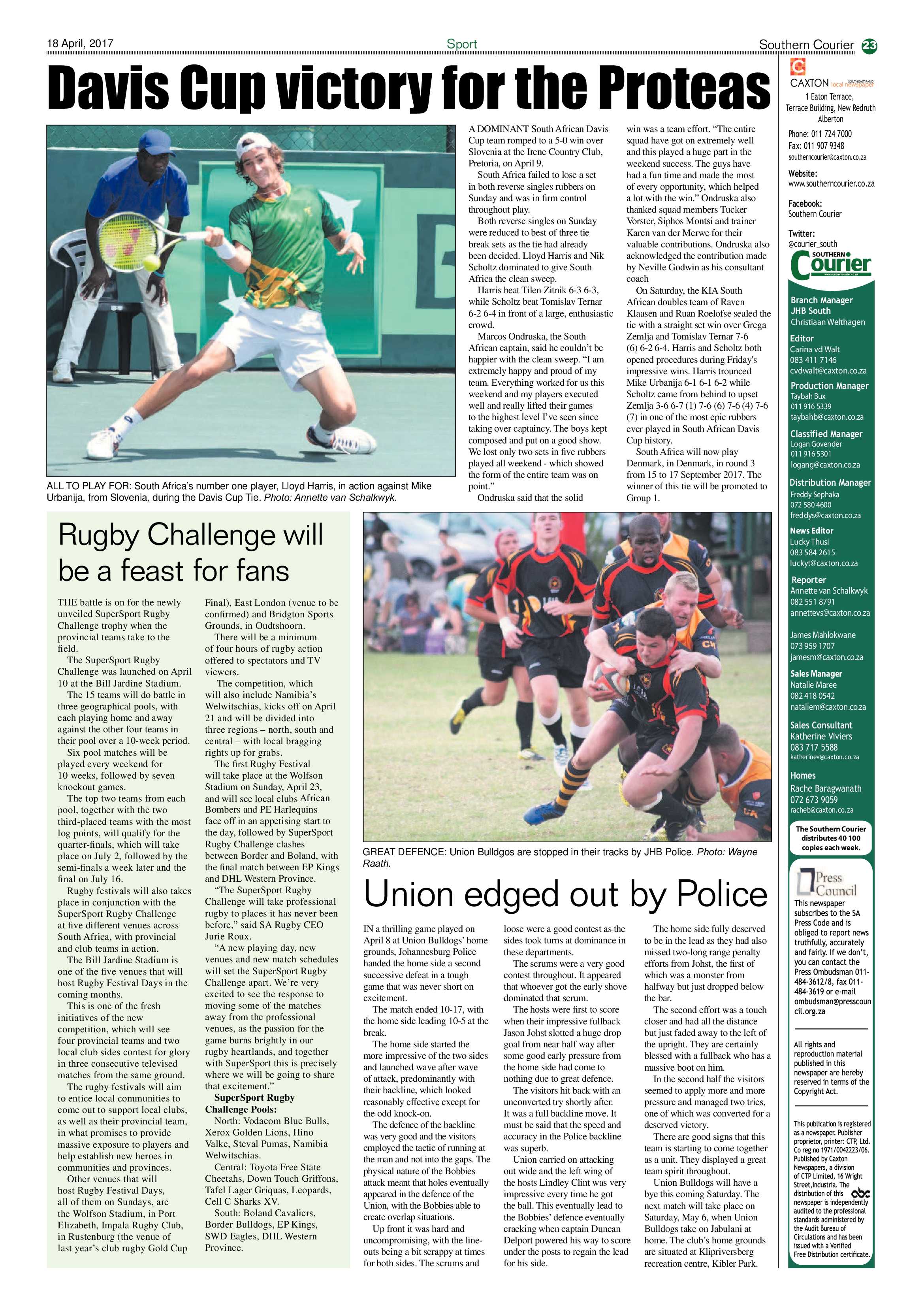 Southern Courier 18 April 2017 page 23