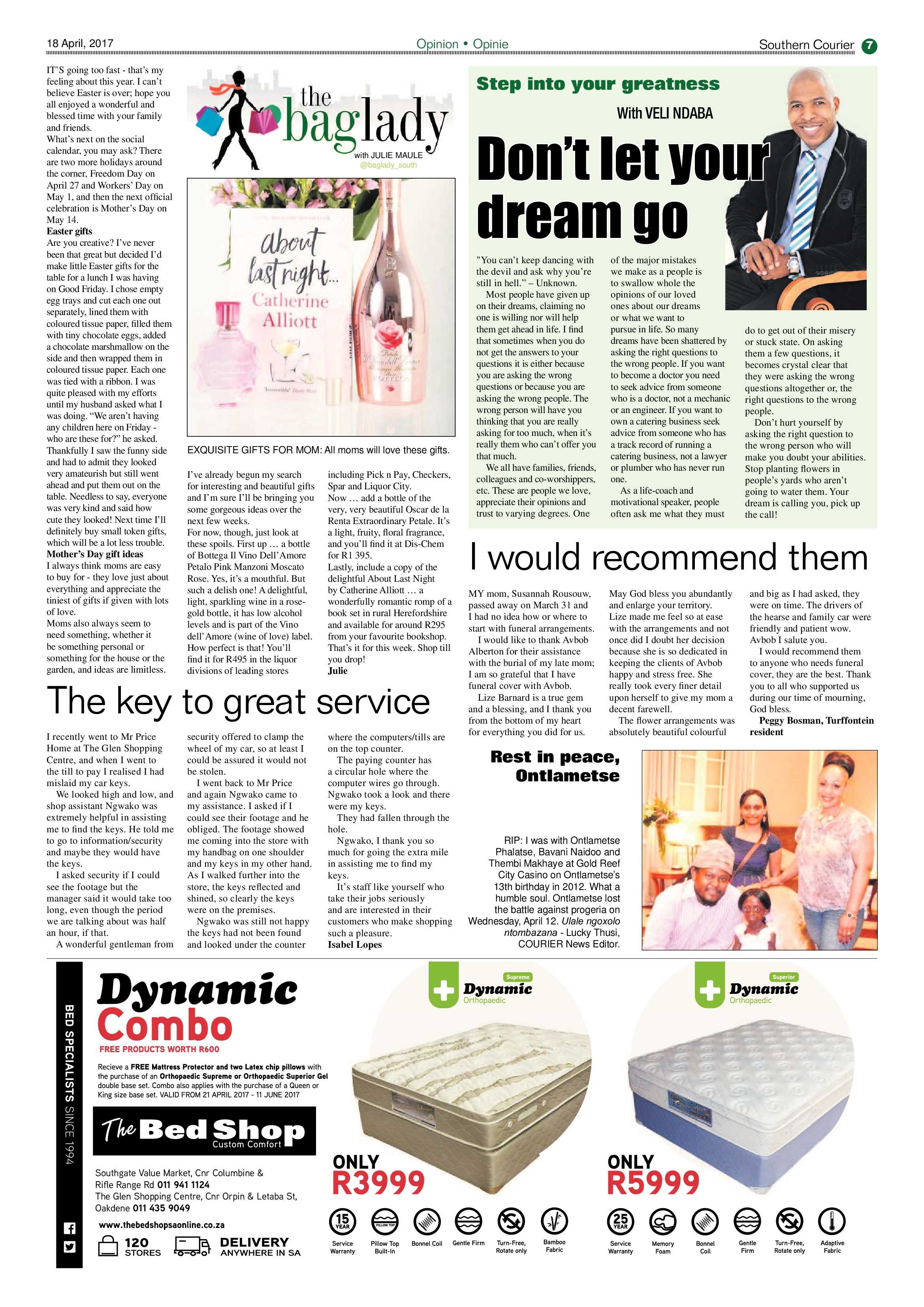 Southern Courier 18 April 2017 page 7