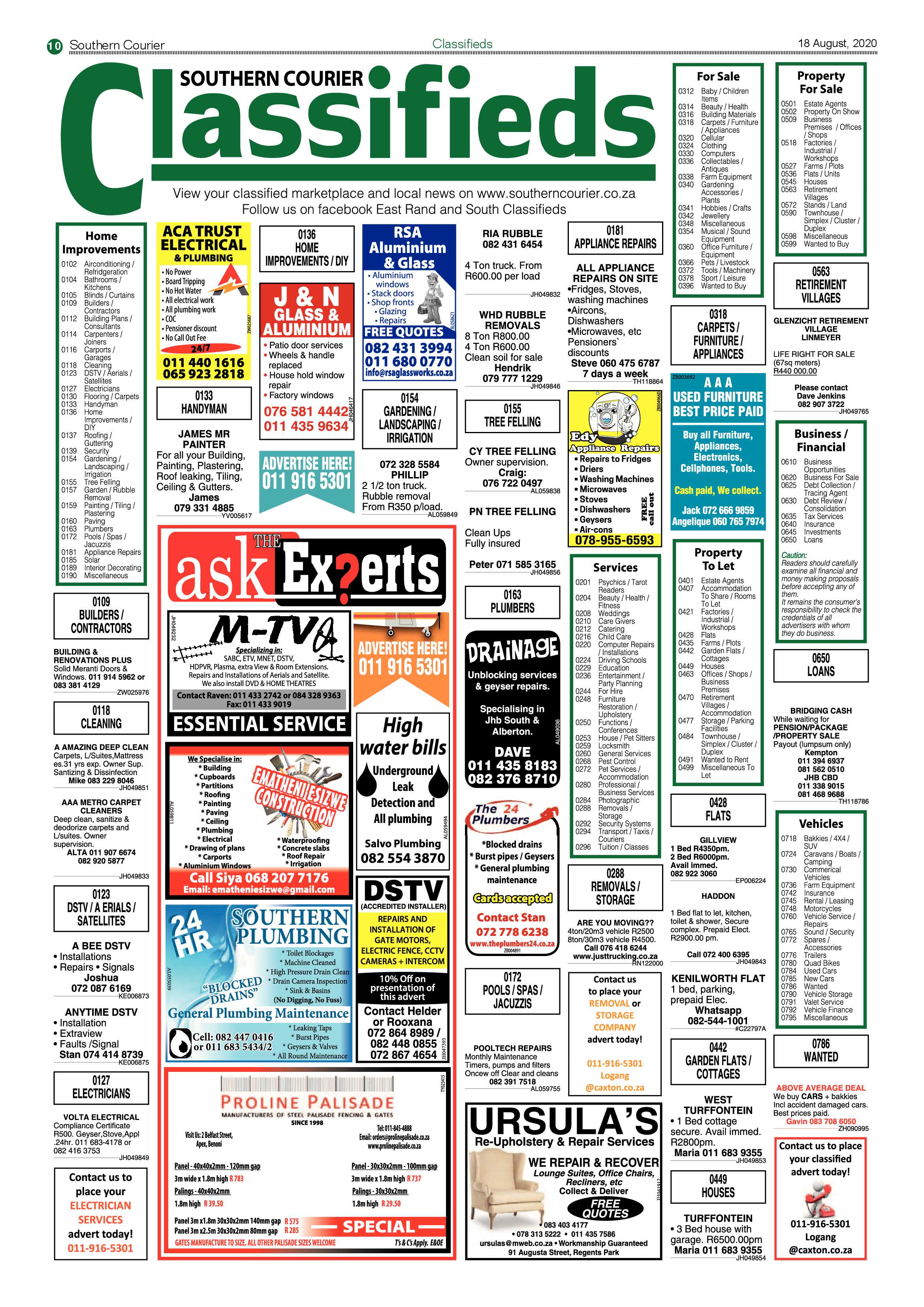 Southern Courier 18 August 2020 page 10