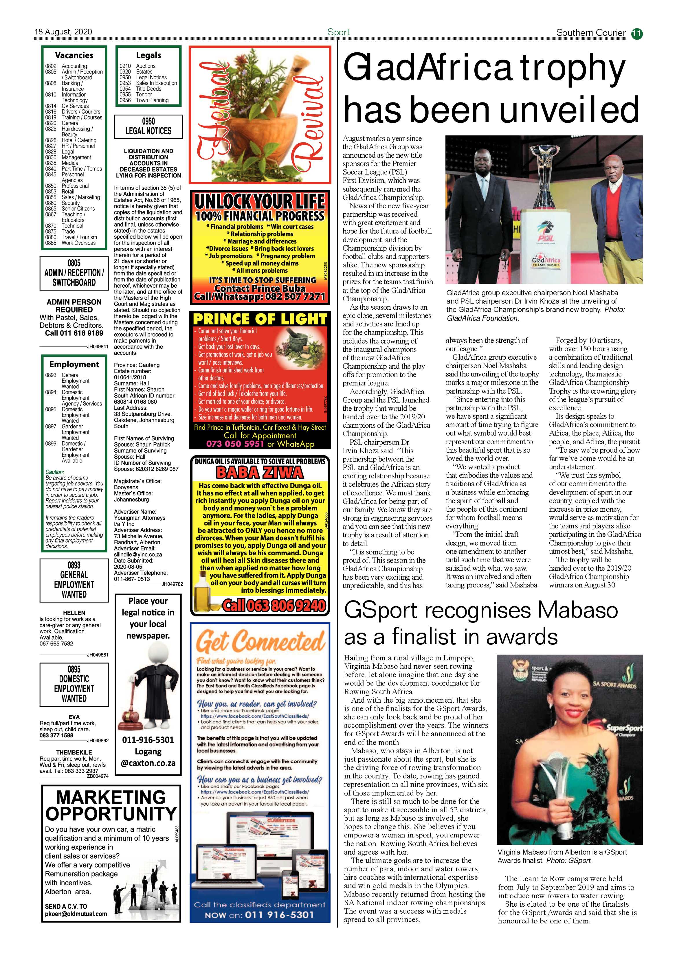 Southern Courier 18 August 2020 page 11
