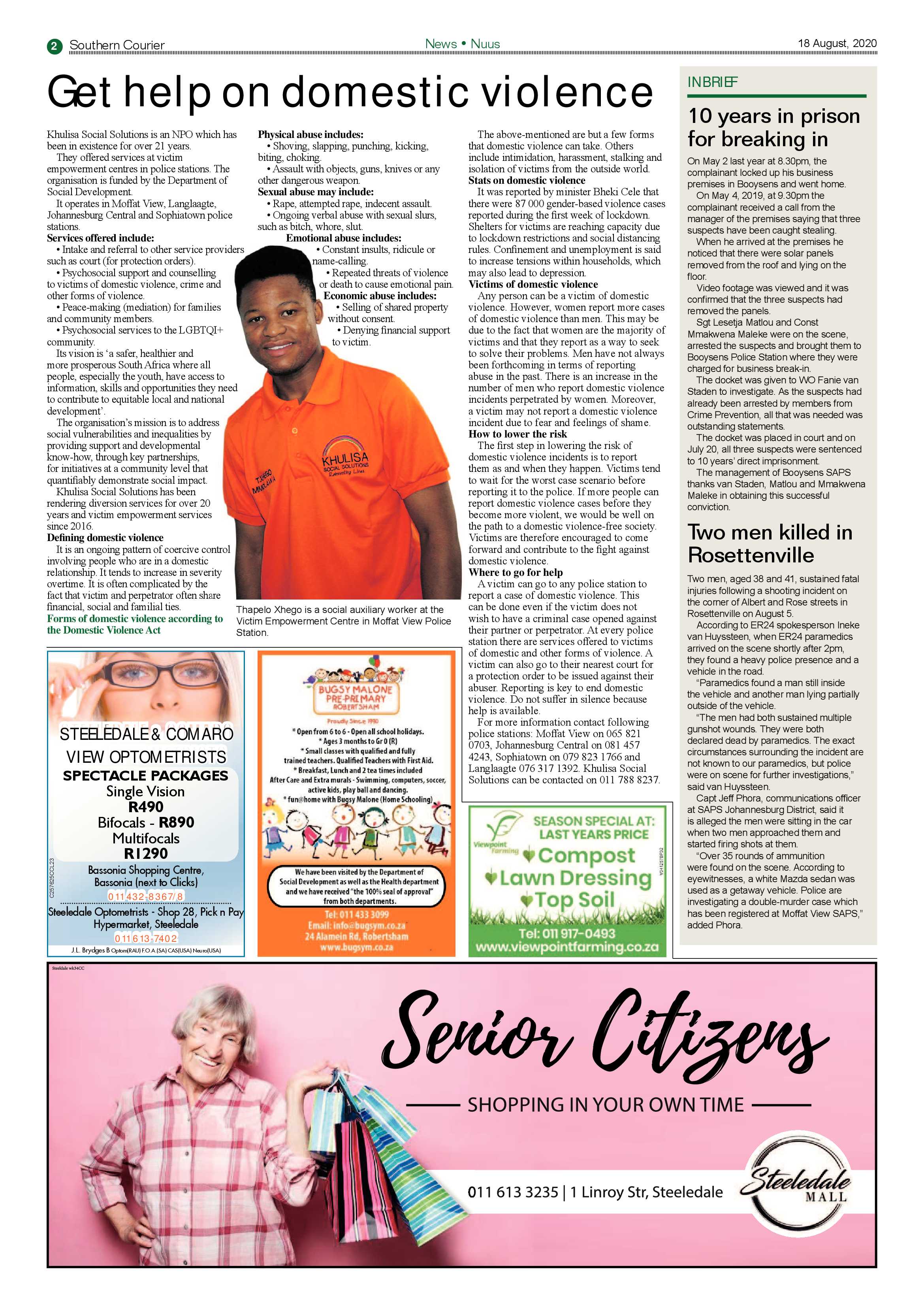 Southern Courier 18 August 2020 page 2