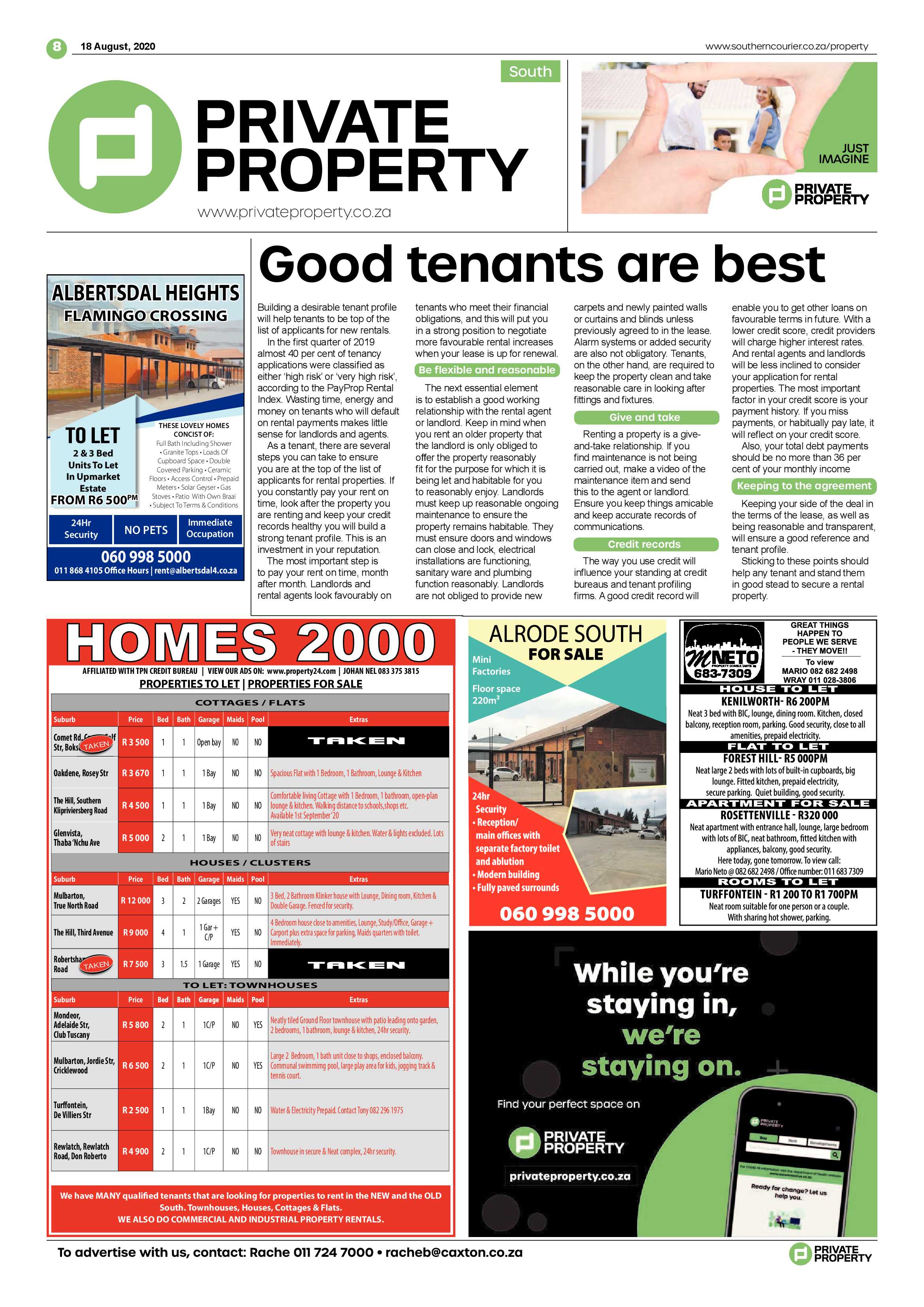 Southern Courier 18 August 2020 page 8