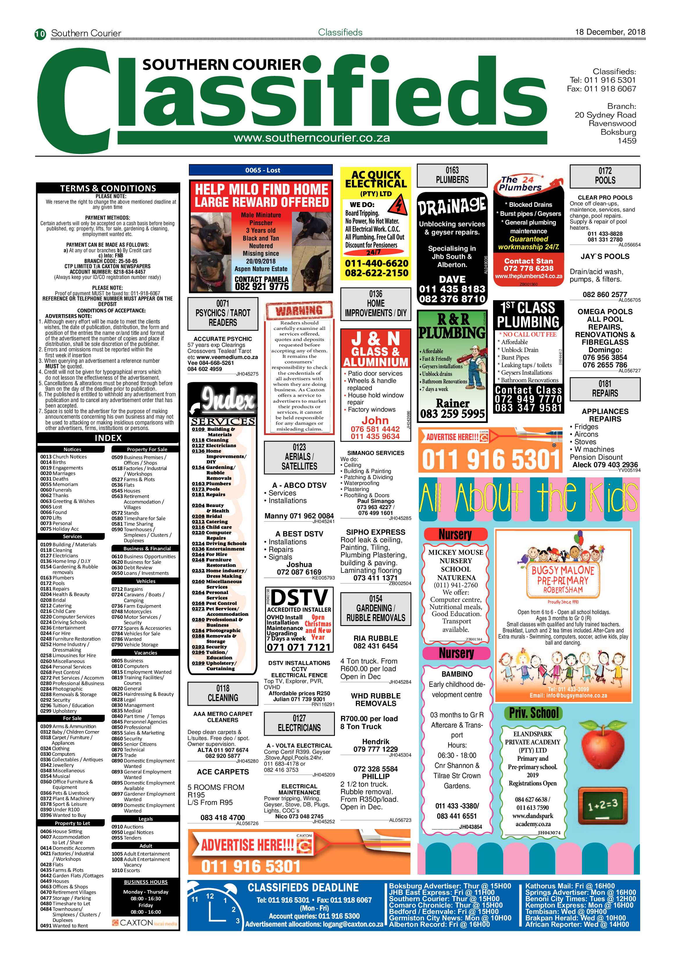 Southern Courier 18 December 2018 page 10