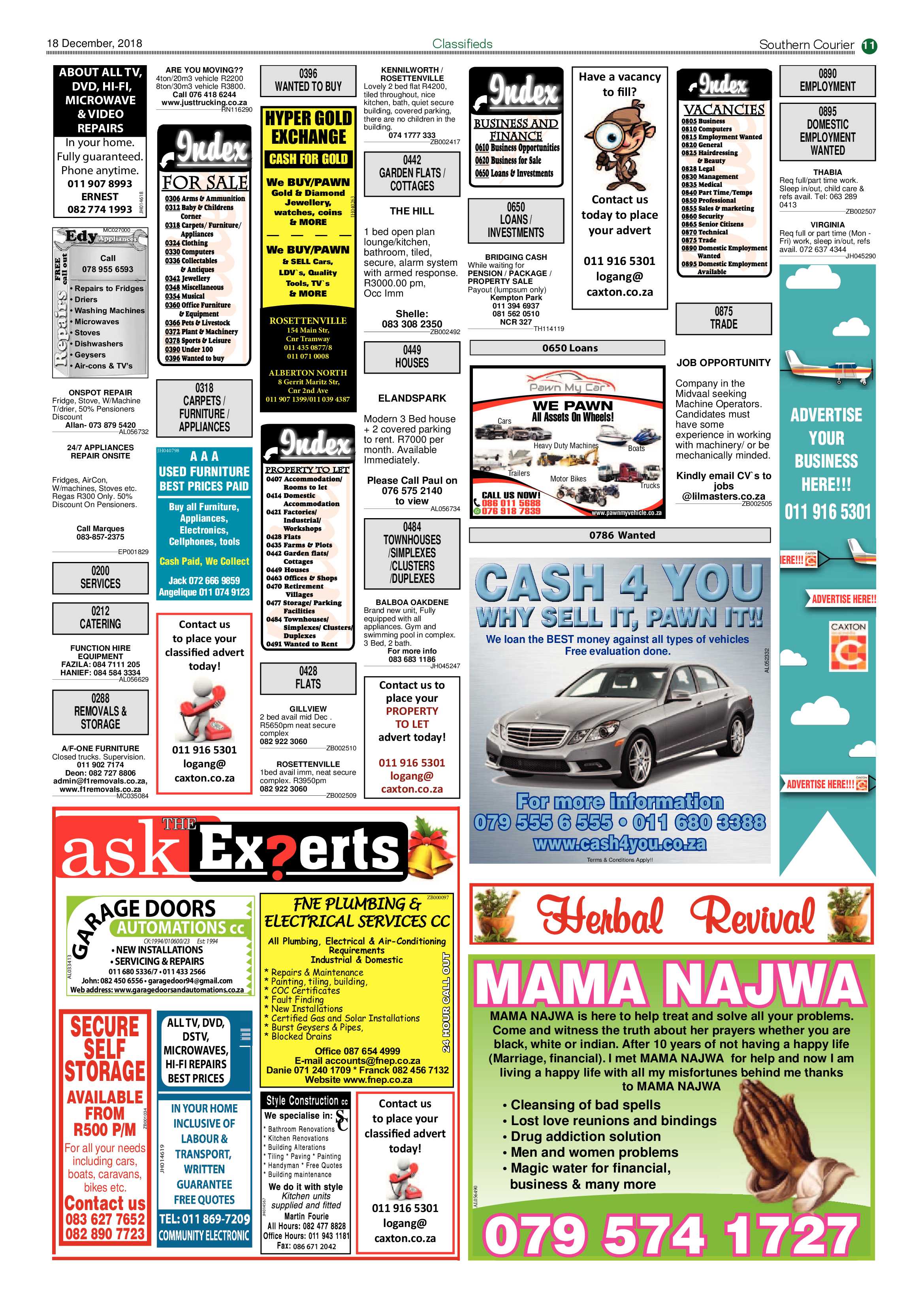 Southern Courier 18 December 2018 page 11