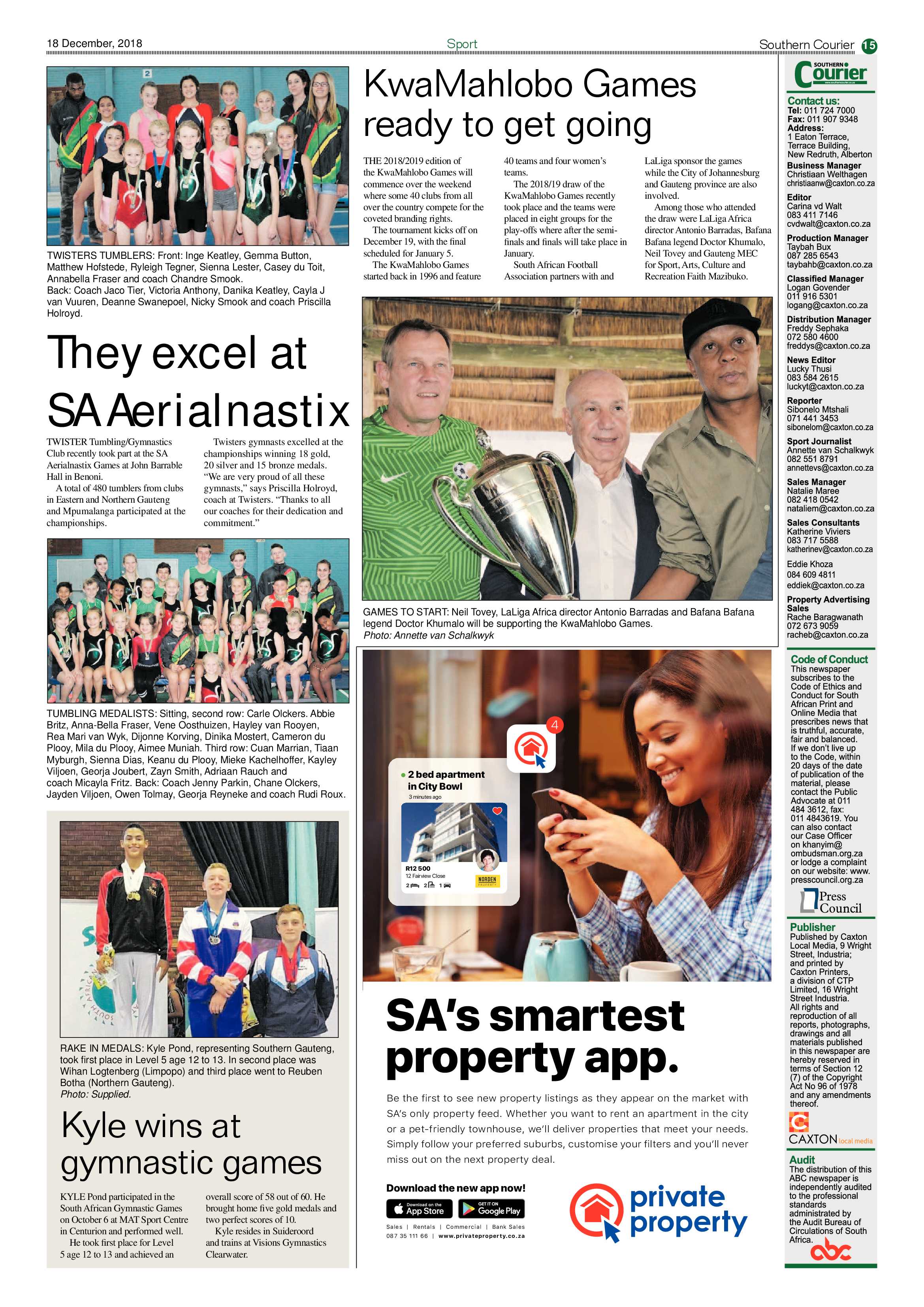 Southern Courier 18 December 2018 page 15