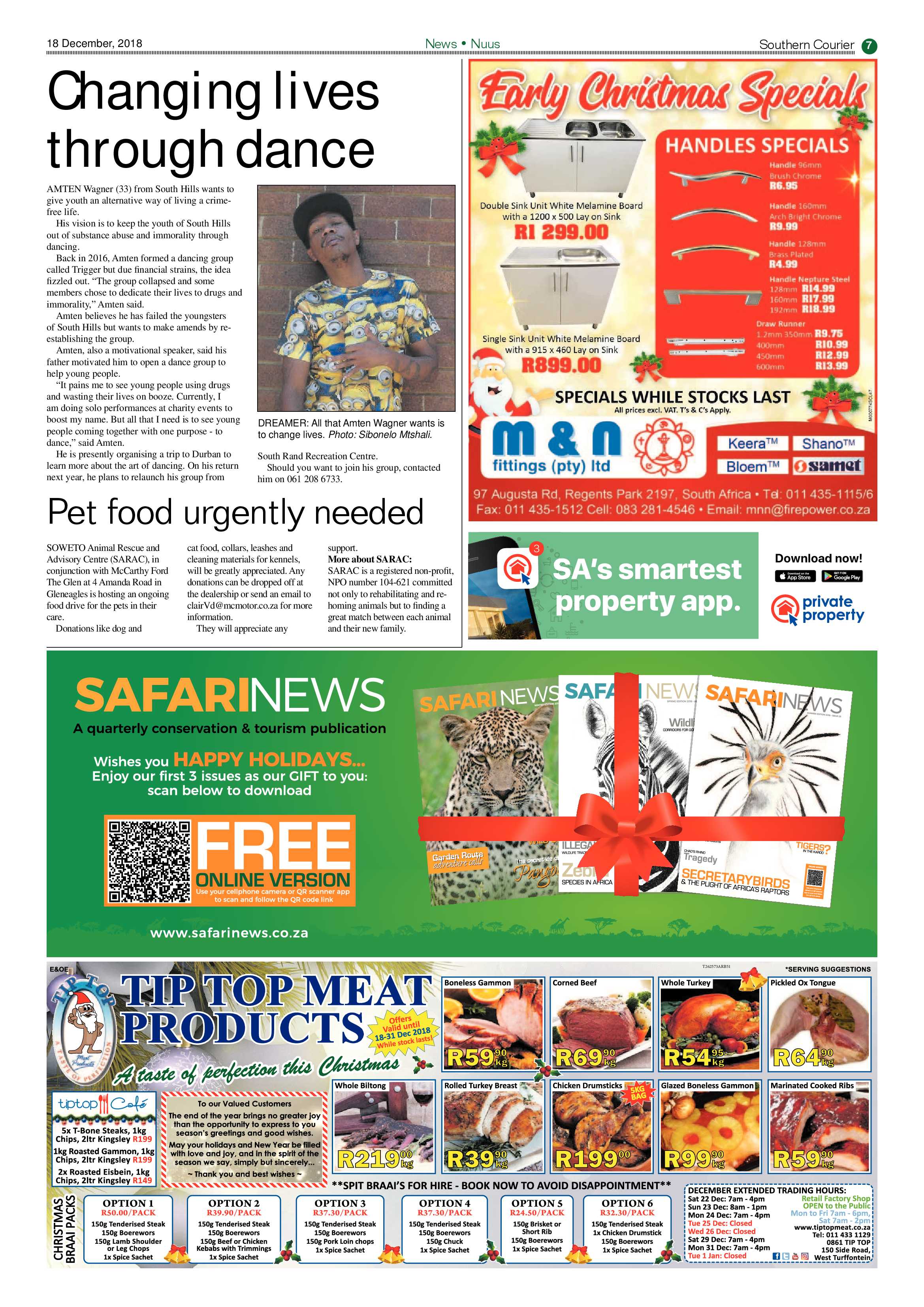 Southern Courier 18 December 2018 page 7