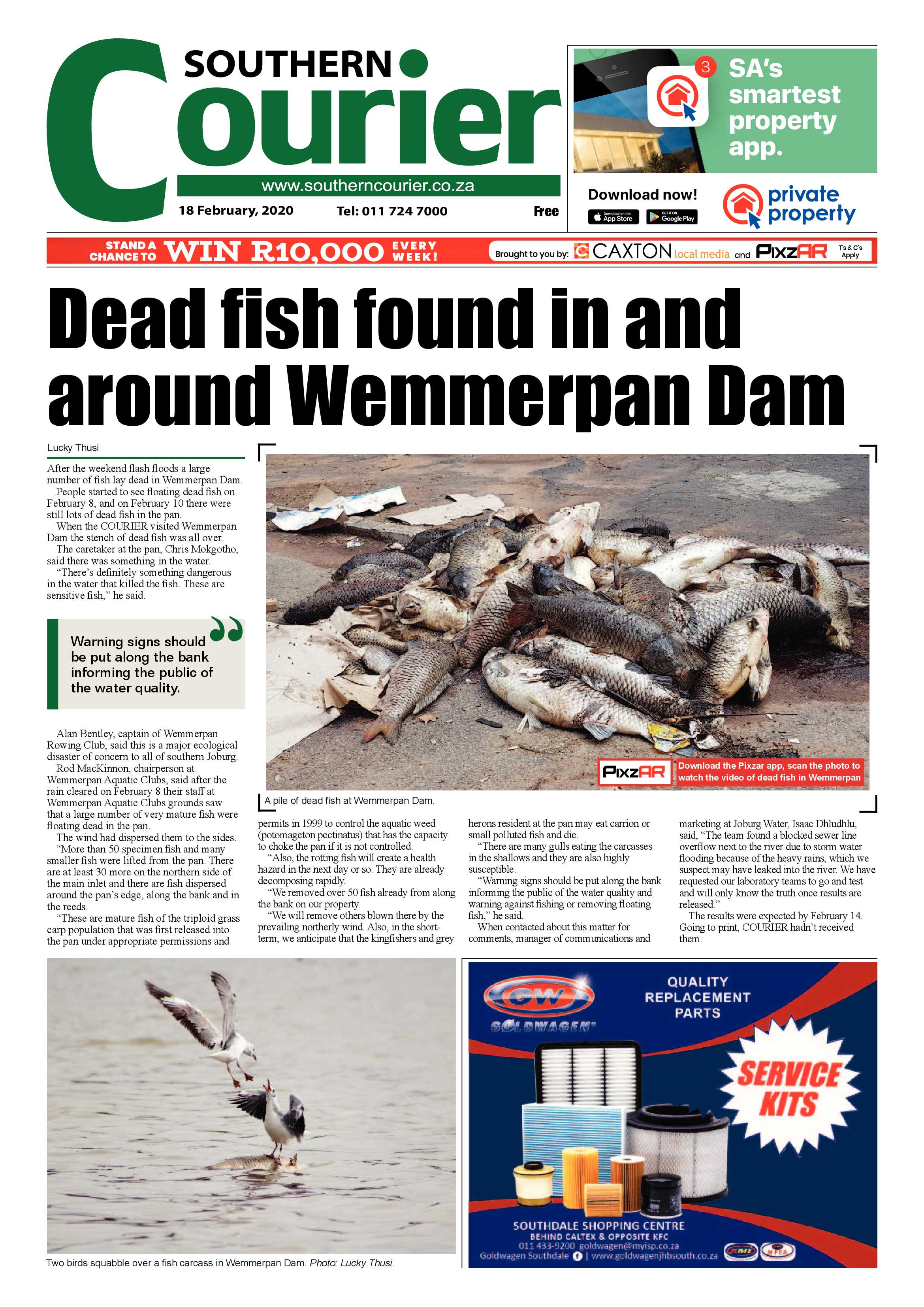 Southern Courier 18 February 2020 page 1